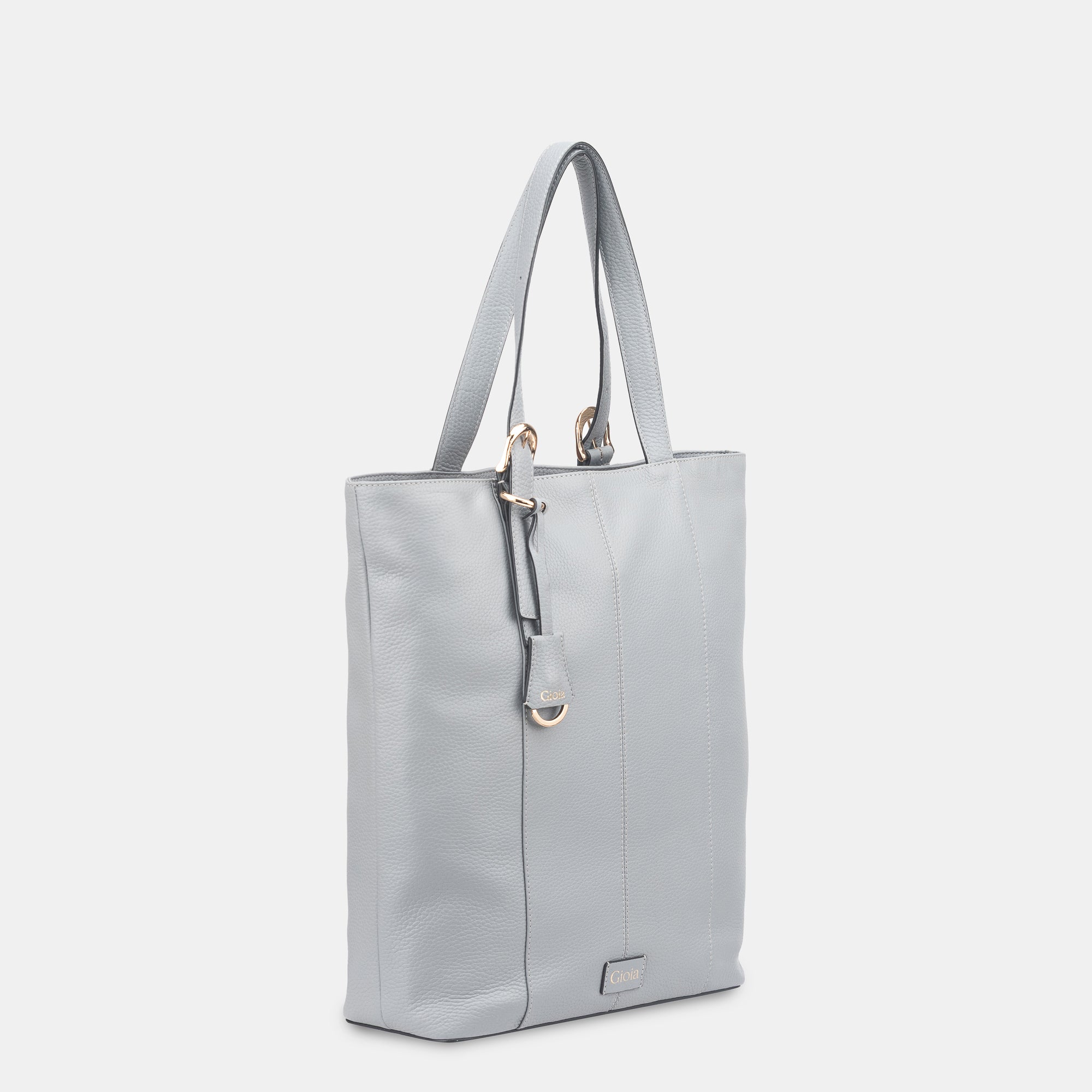 Anna top zip tote#Color_Grey