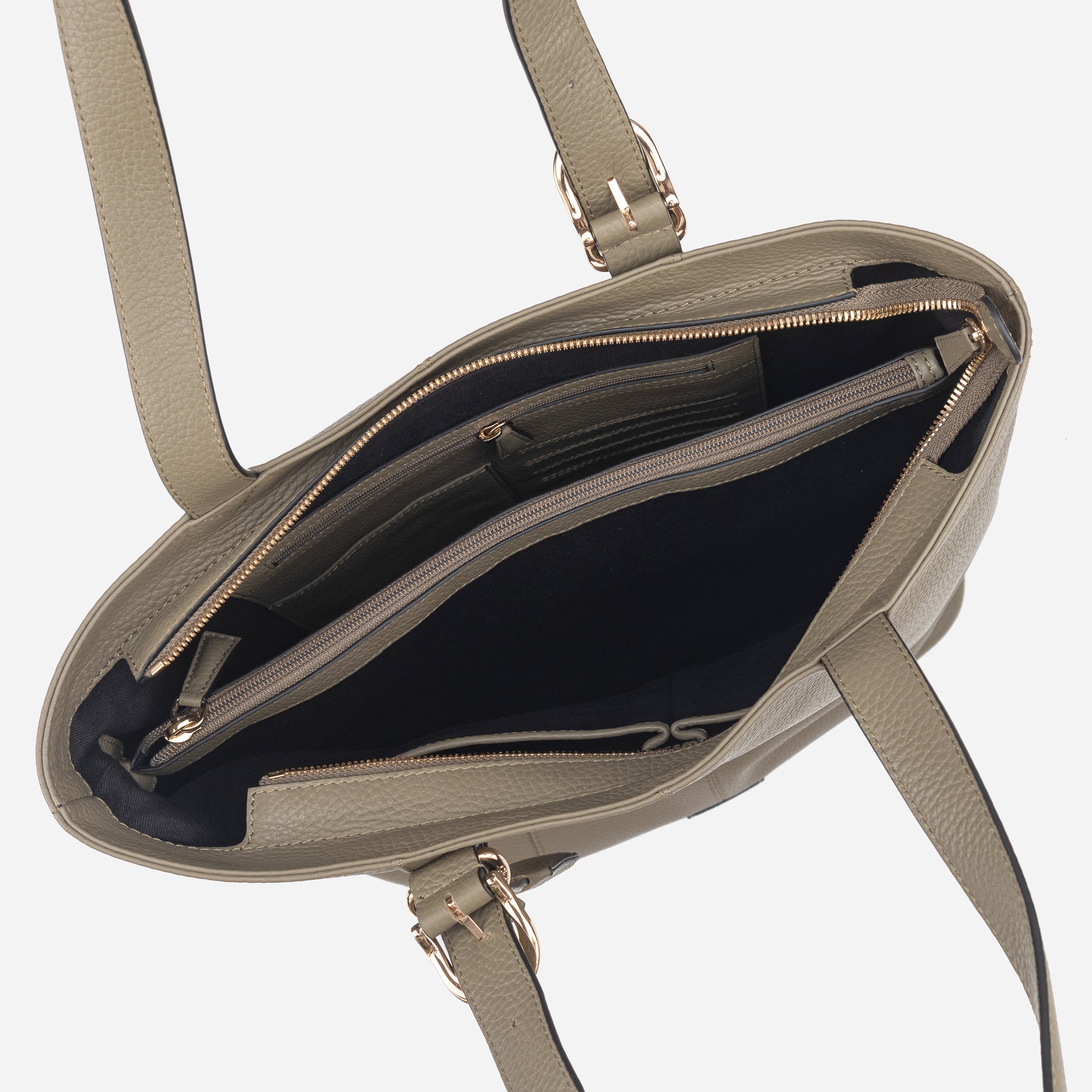 Anna top zip tote#Color_Olive