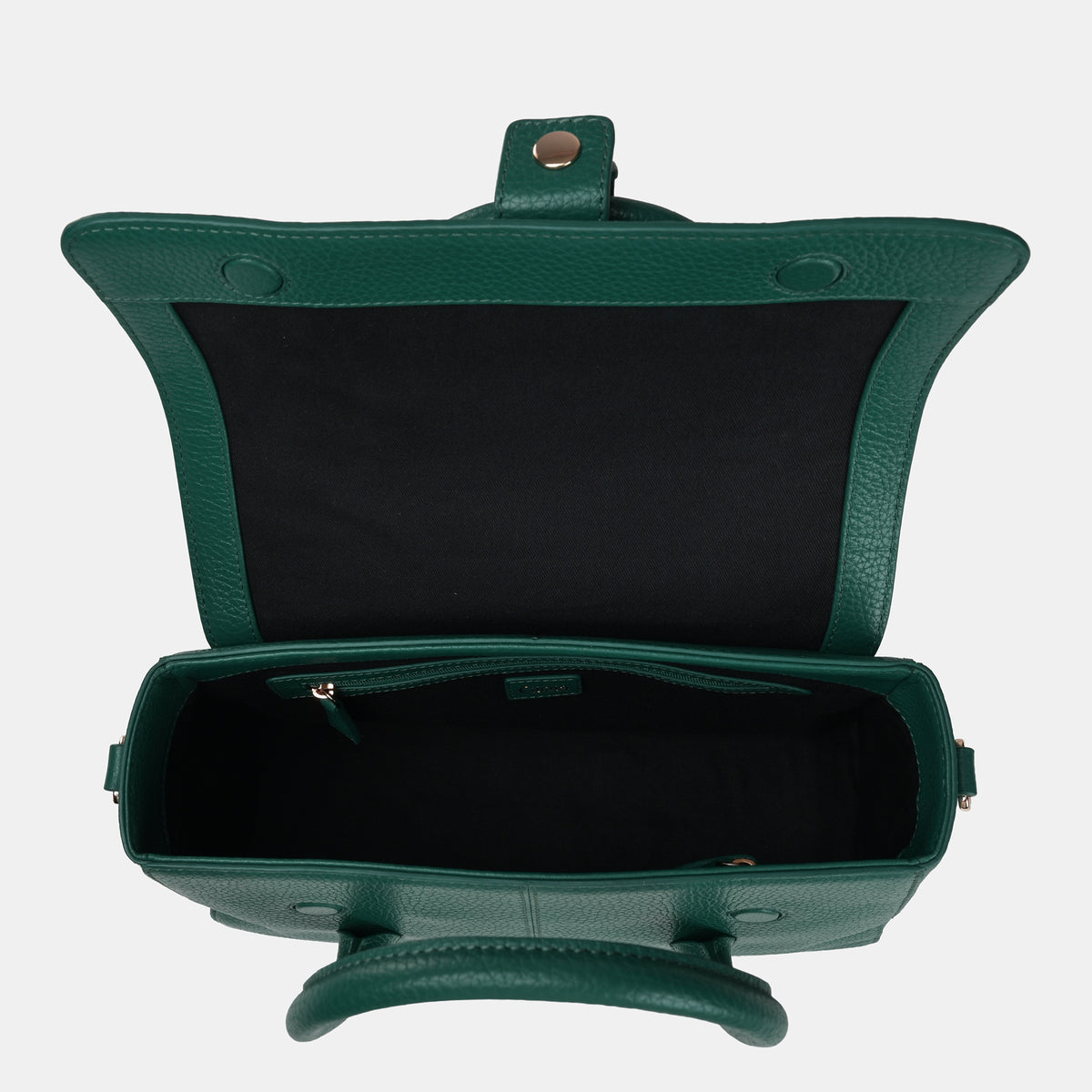 Anna Medium Leather Flapover Tote#Color_Bright Green