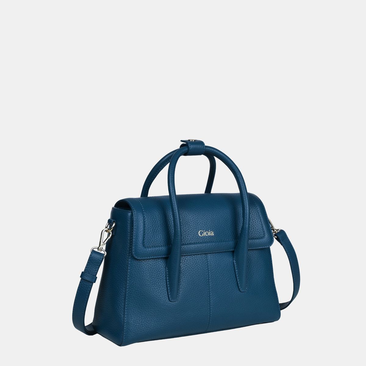 Anna Medium Leather Flapover Tote#Color_Sage Green