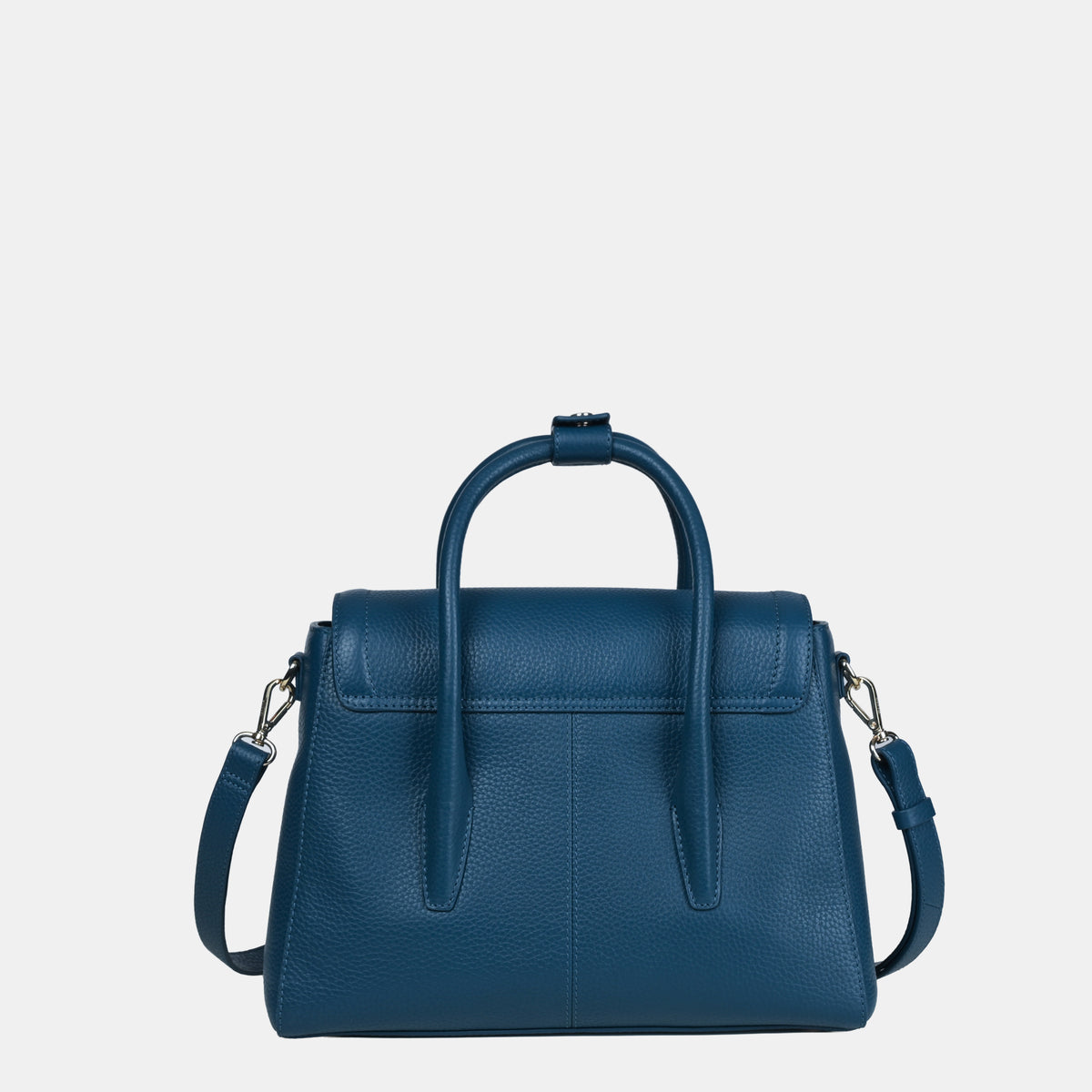 Anna Medium Leather Flapover Tote#Color_Sage Green