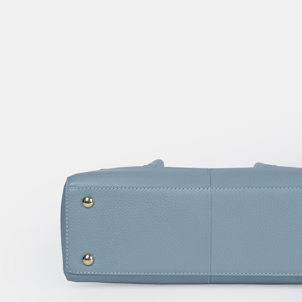 Anna Medium Leather Flapover Tote#Color_Sea Blue