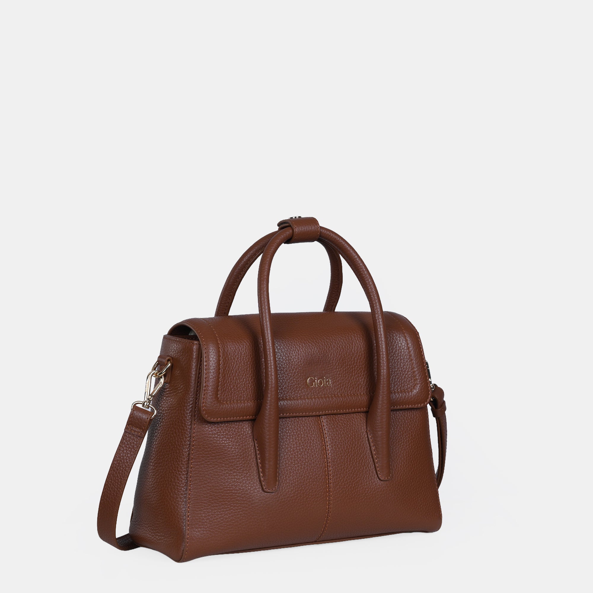 Anna Medium Leather Flapover Tote