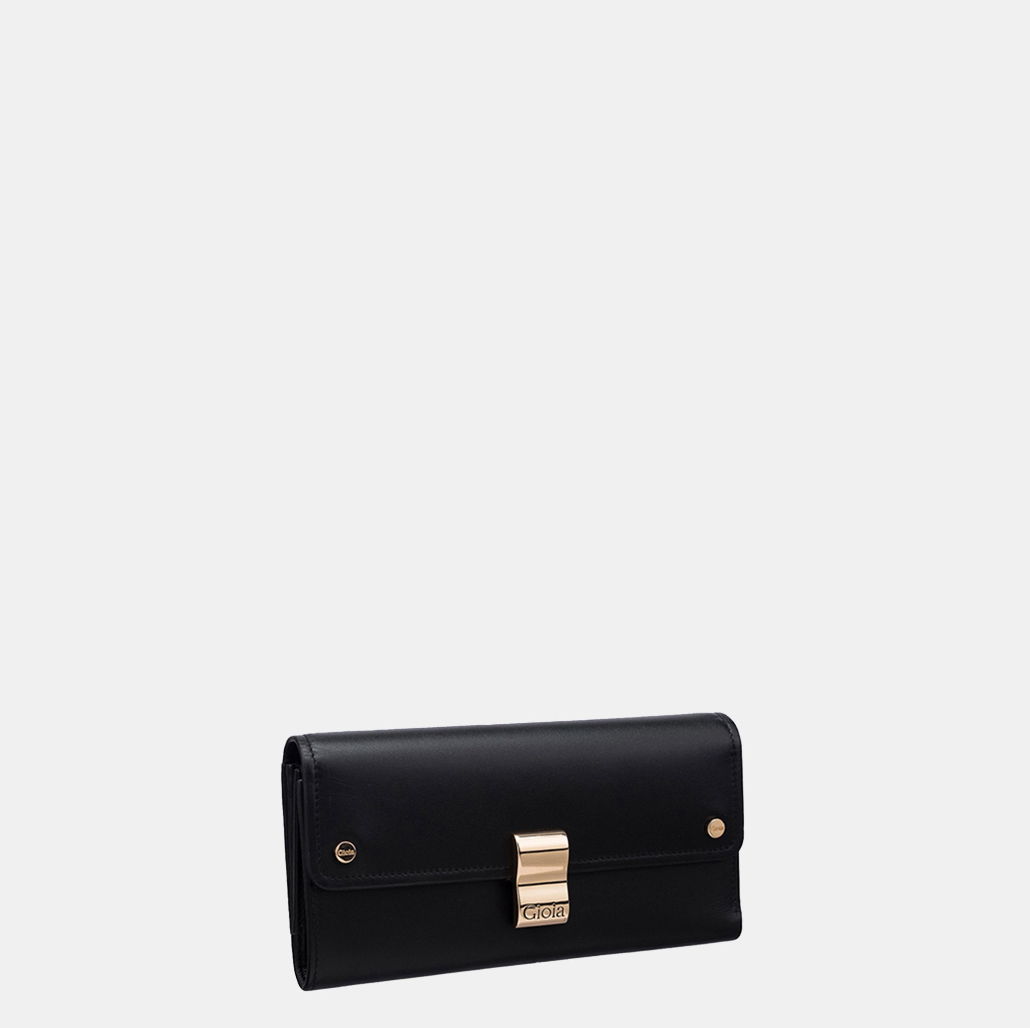 Bella Flapover Clutch#Color_Black