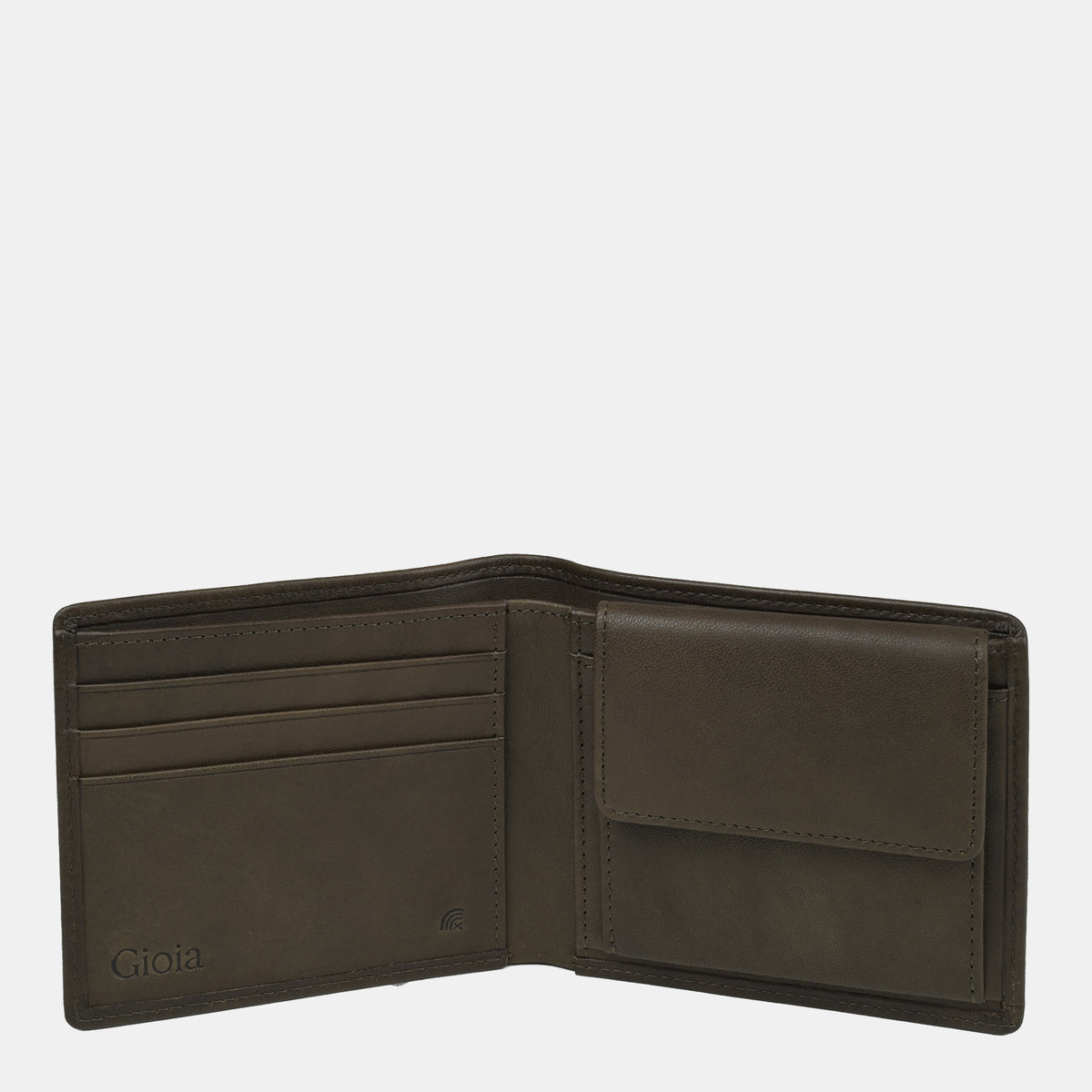 Boston  Bifold Wallet 3cc with Coin Case#Color_Olive