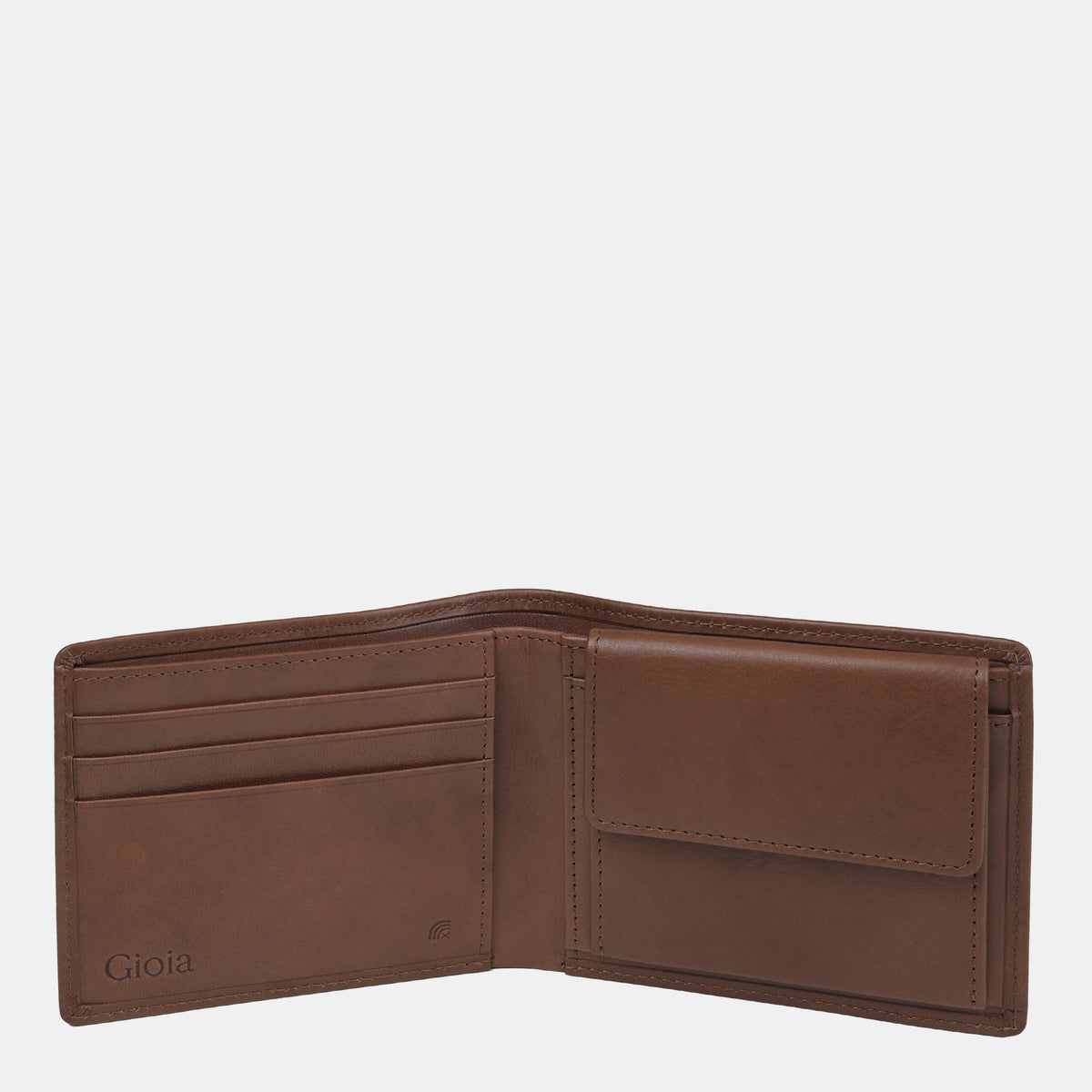 Boston  Bifold Wallet 3cc with Coin Case#Color_Tan