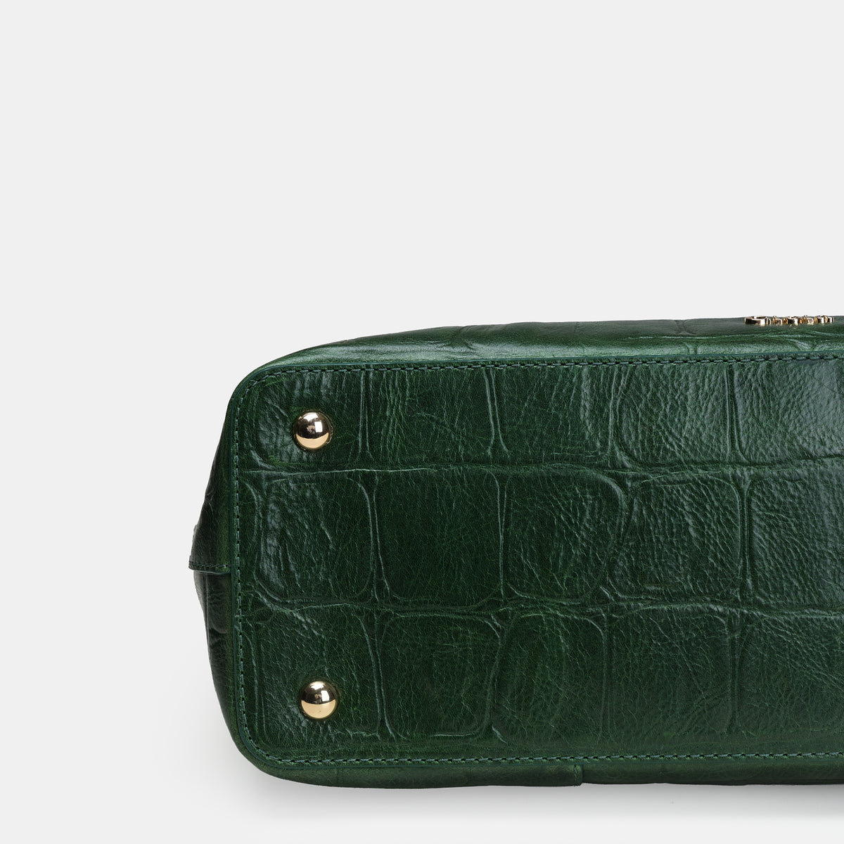 Claire Croco Embossed Leather Small Crossbody Bag#Color_Green