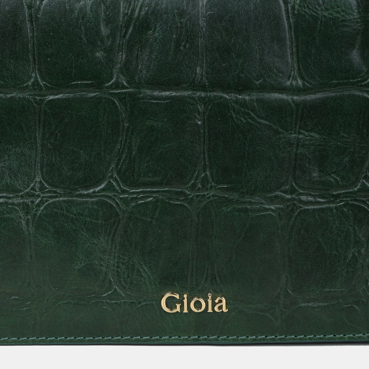 Claire Croco Embossed Leather Medium Crossbody Bag#Color_Green