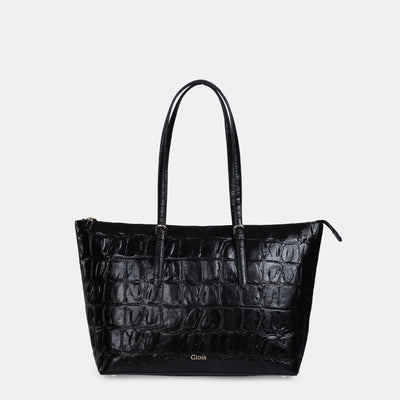 Claire Croco Embossed Leather Tote