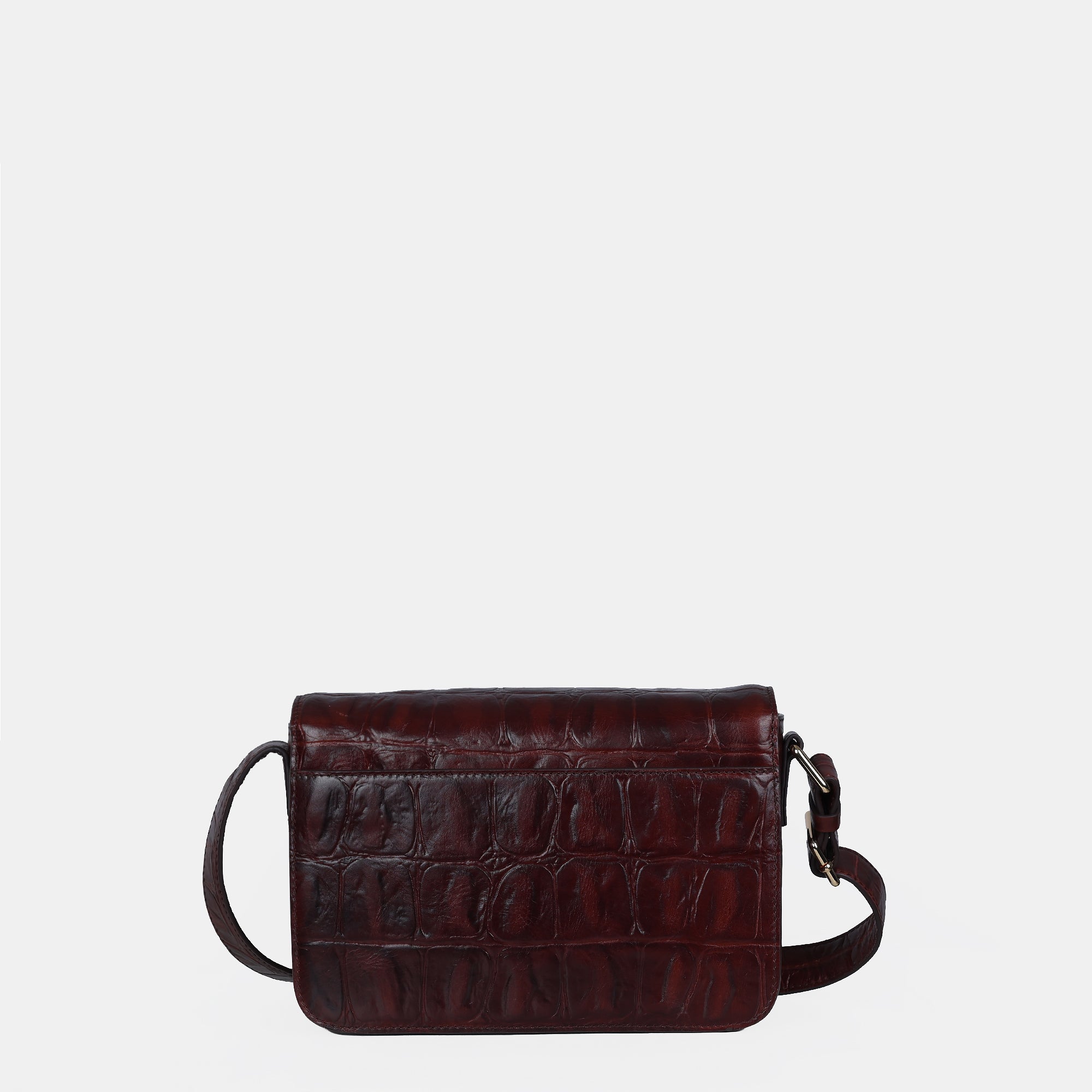 Claire Croco Embossed Leather Medium Crossbody Bag#Color_Brown