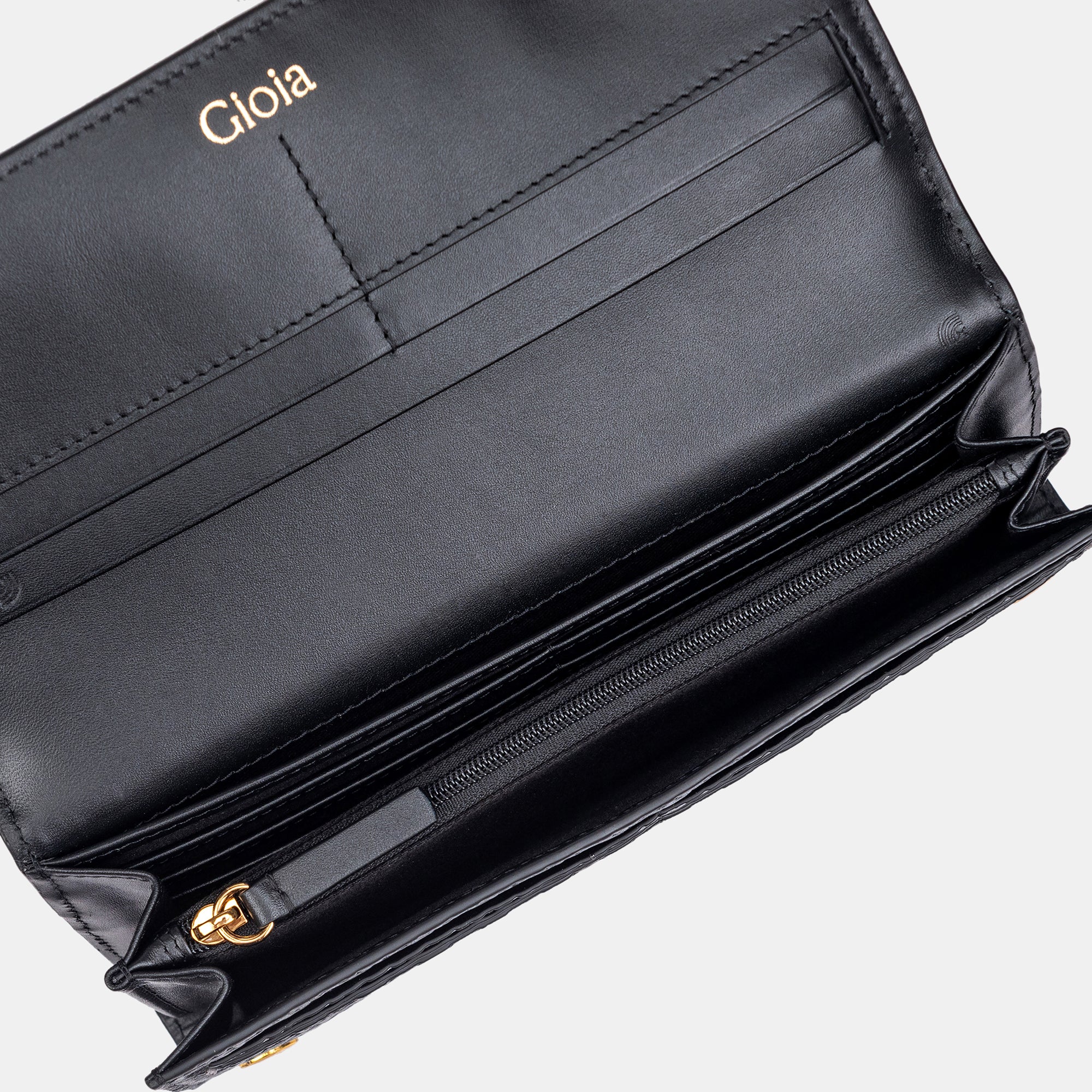 Daisy Flapover Clutch#Color_Black
