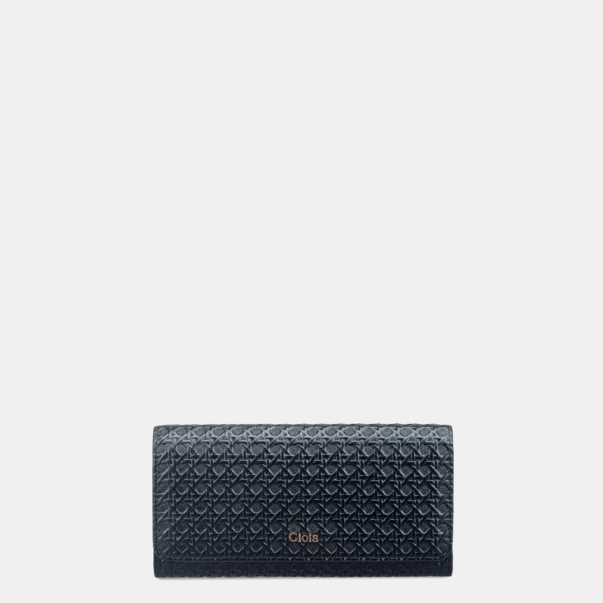 Daisy Flapover Clutch#Color_Black