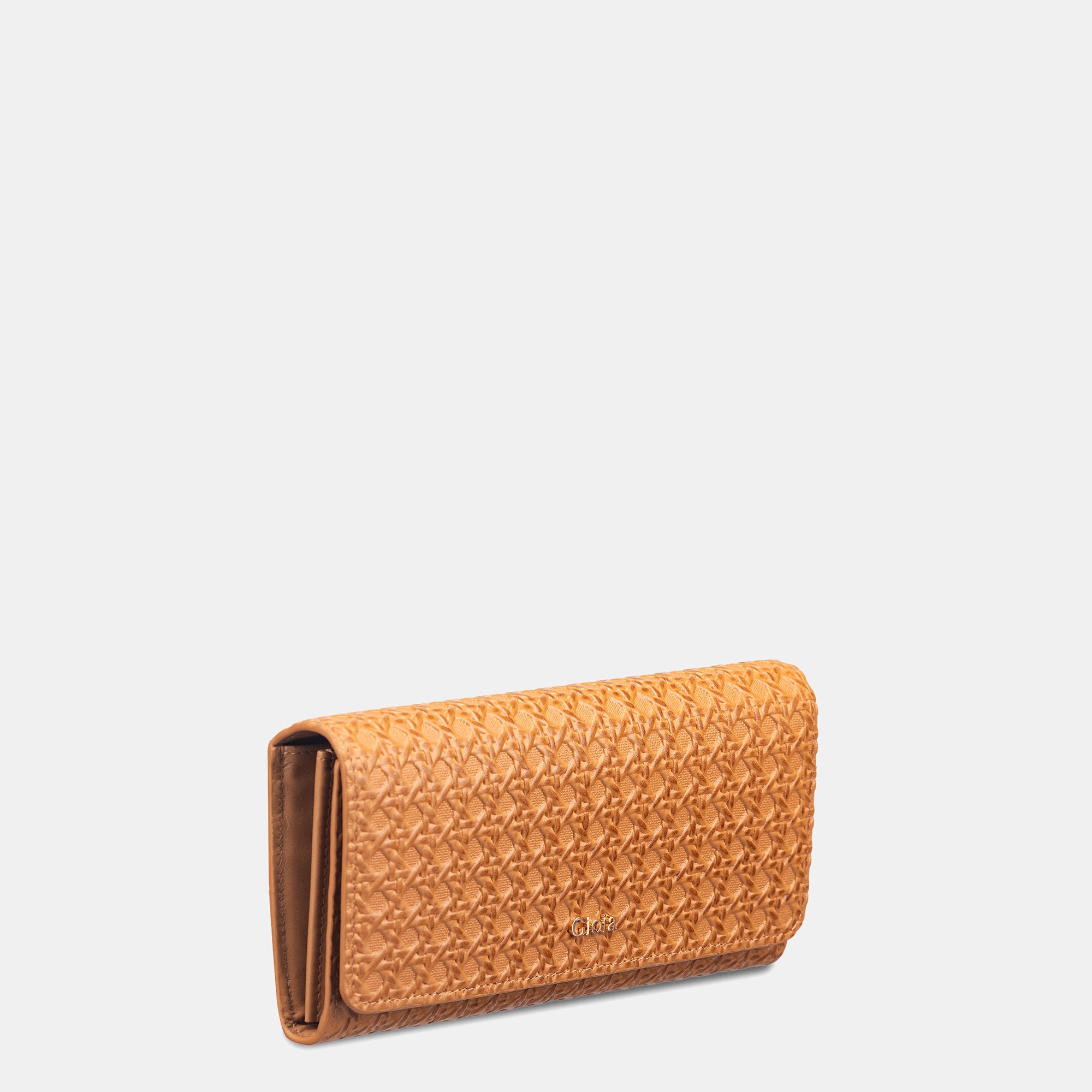Daisy Flapover Clutch#Color_Tan