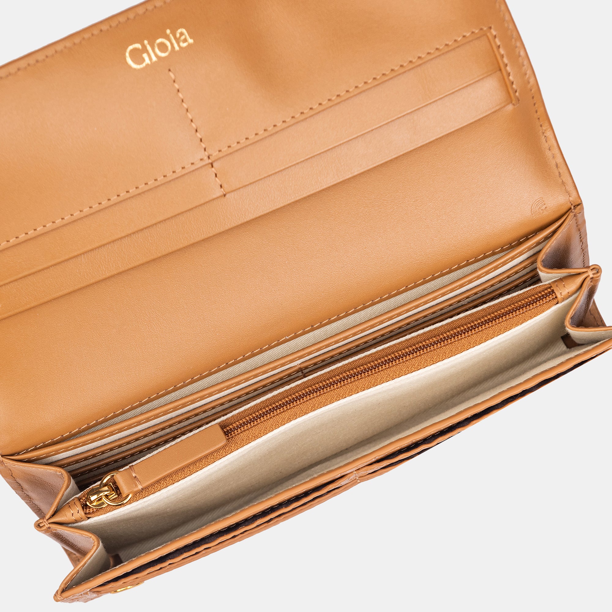 Daisy Flapover Clutch#Color_Tan