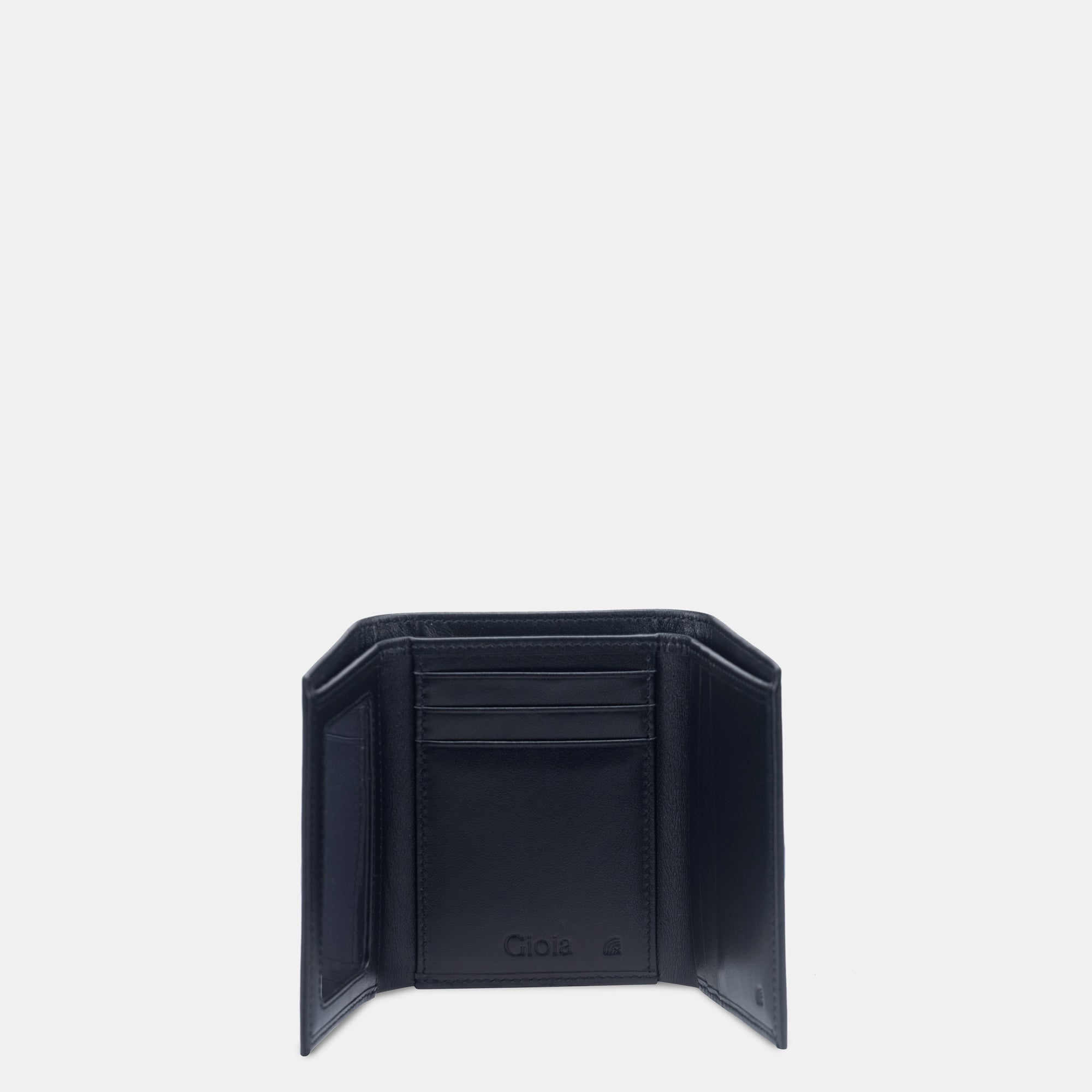 Dapper Essentials Mini Trifold Wallet 6cc with ID Slot#Color_Black