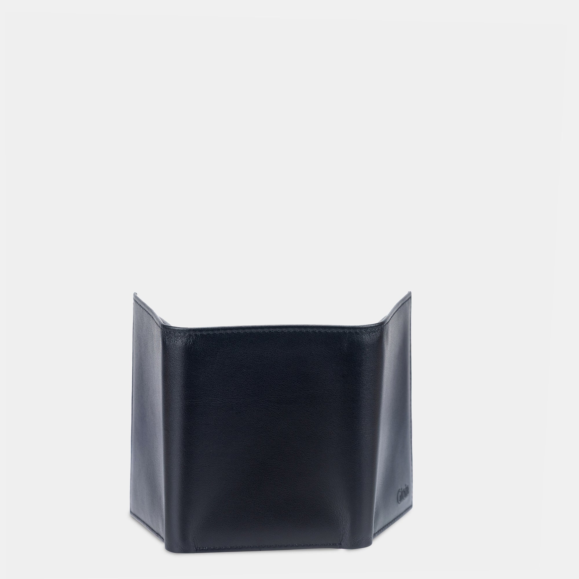 Dapper Essentials Mini Trifold Wallet 6cc with ID Slot#Color_Black