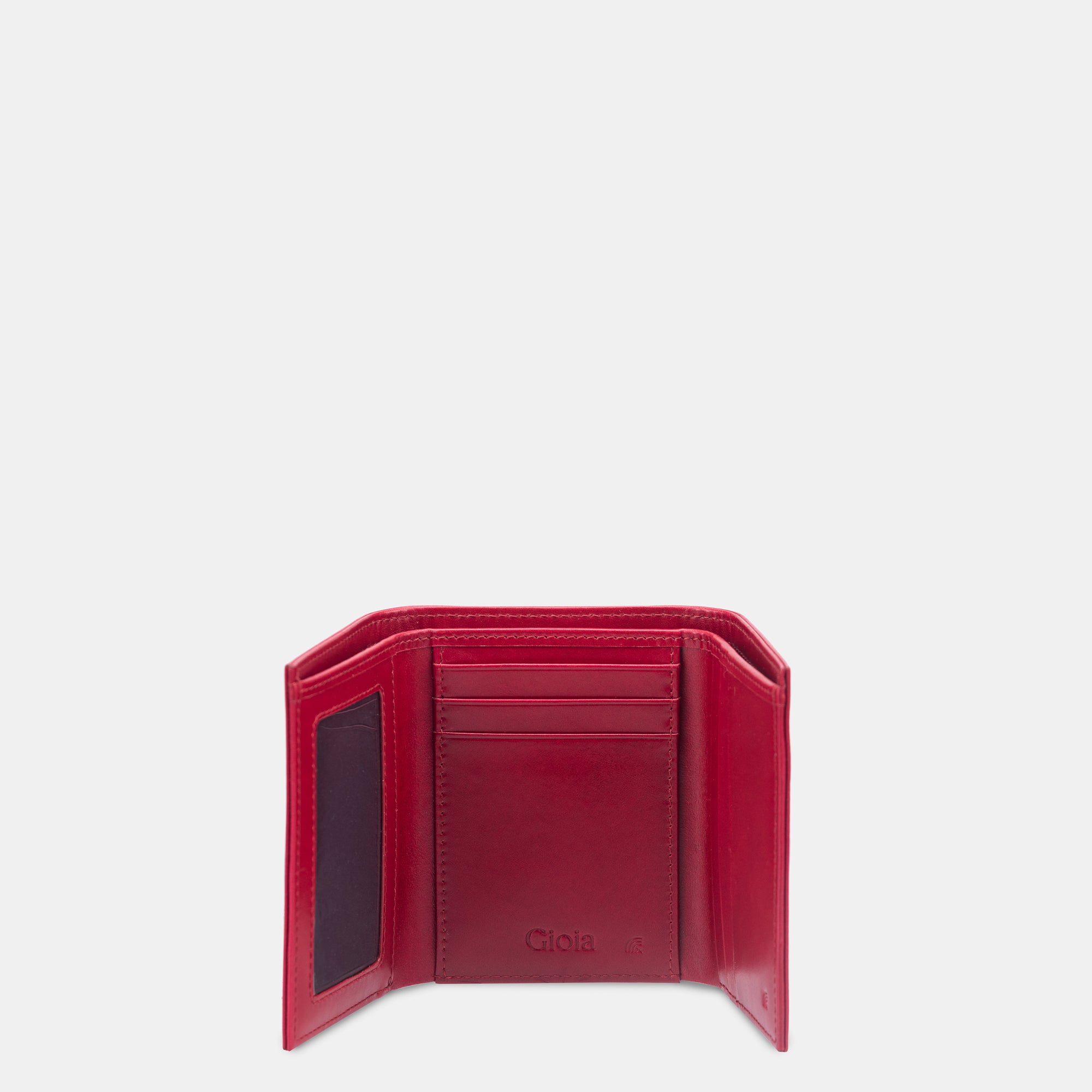 Dapper Essentials Mini Trifold Wallet 6cc with ID Slot#Color_Red