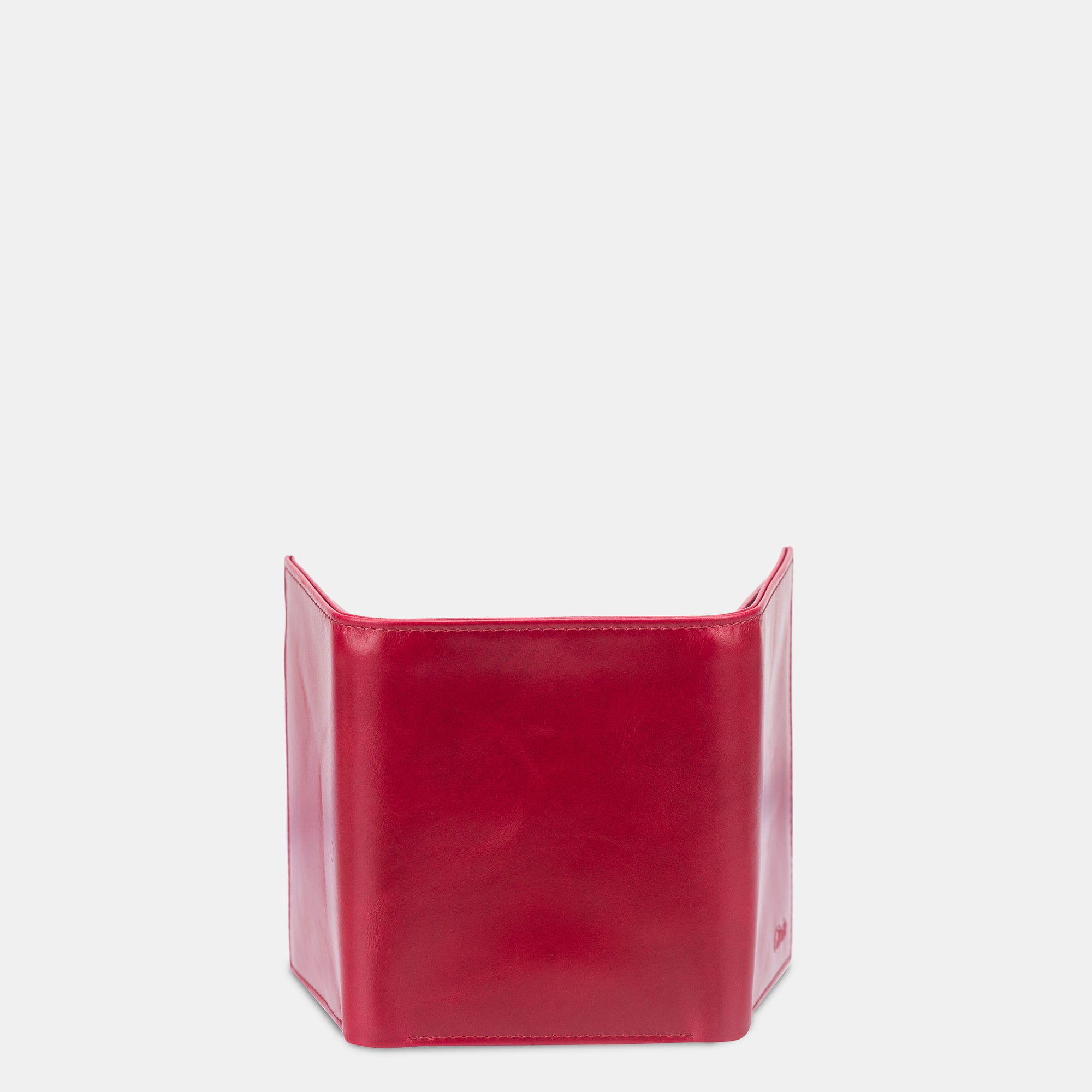 Dapper Essentials Mini Trifold Wallet 6cc with ID Slot#Color_Red