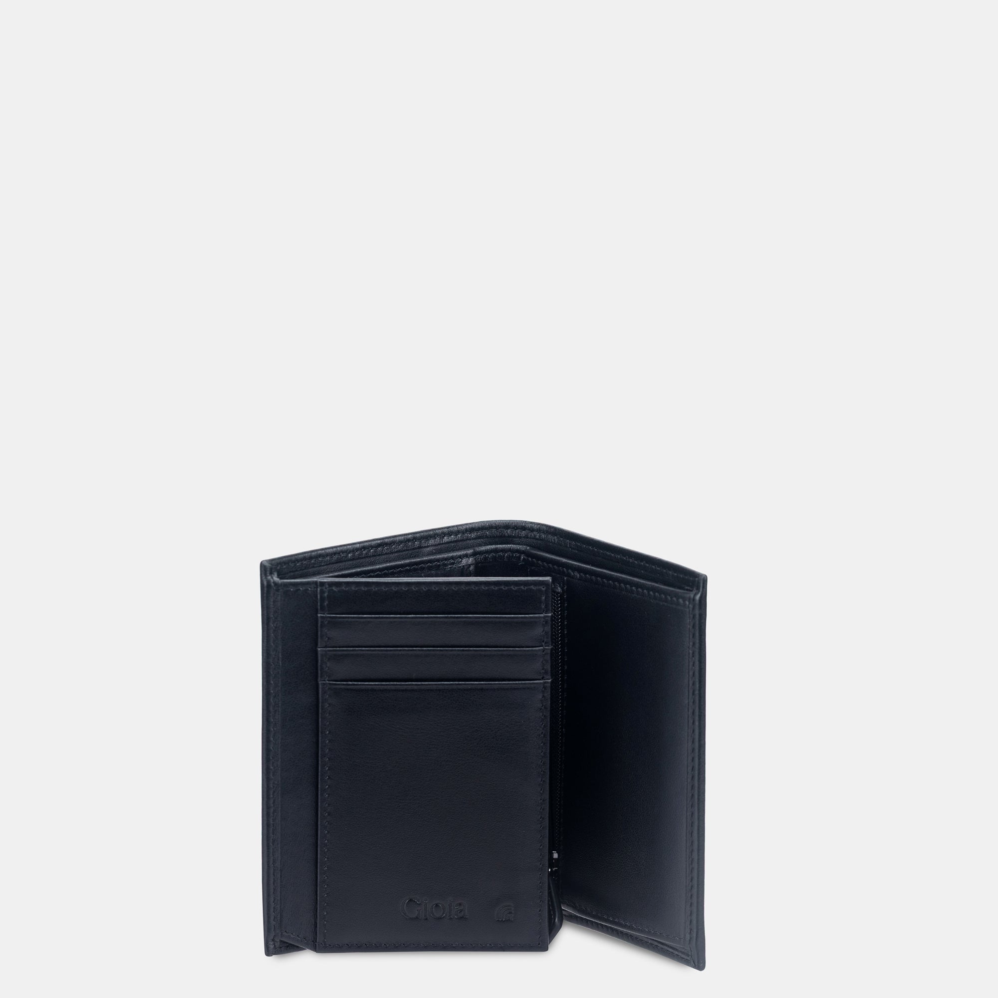 Dapper Essentials Trifold Ⅱ Wallet 6cc with ID Slot#Color_Black