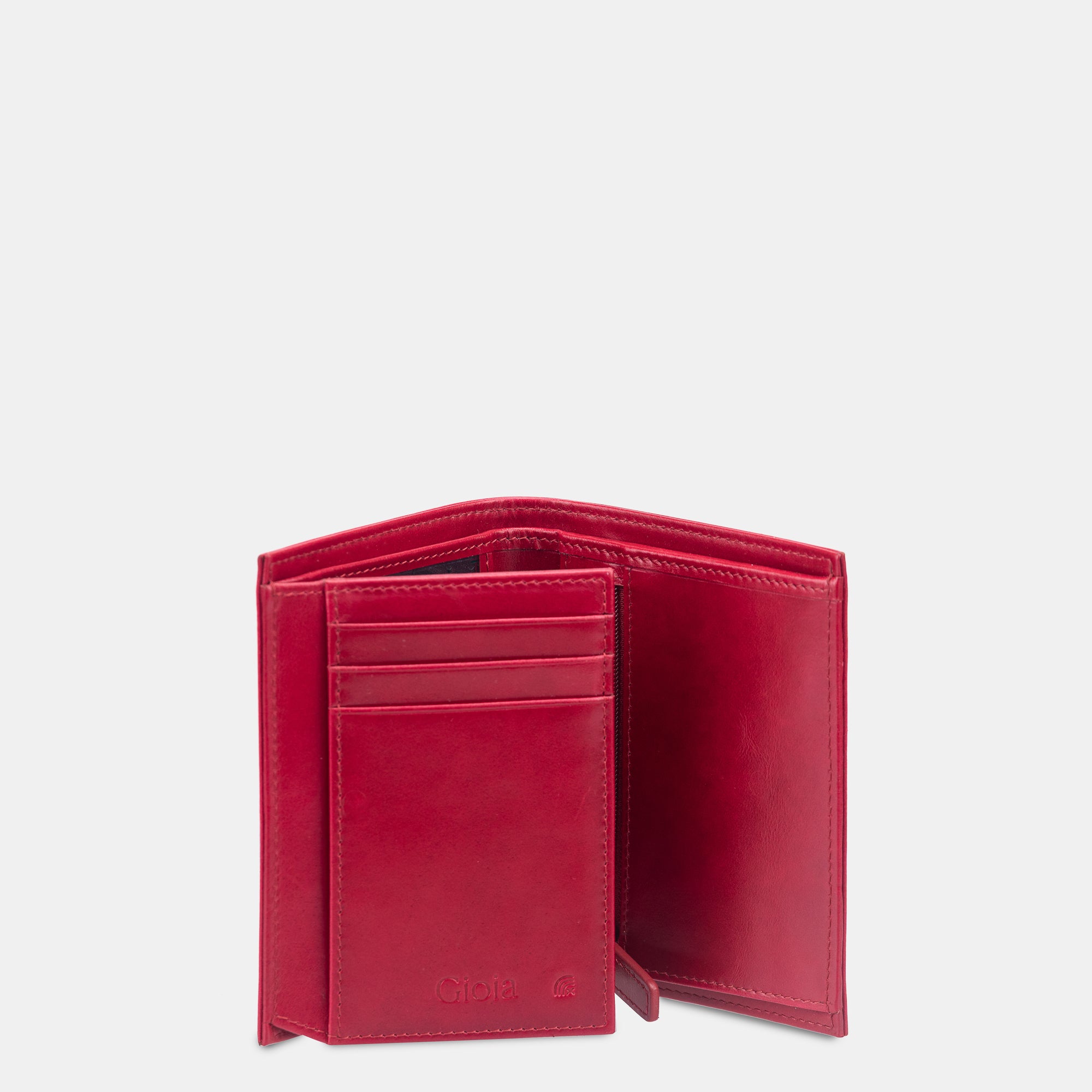 Dapper Essentials Trifold Ⅱ Wallet 6cc with ID Slot#Color_Red