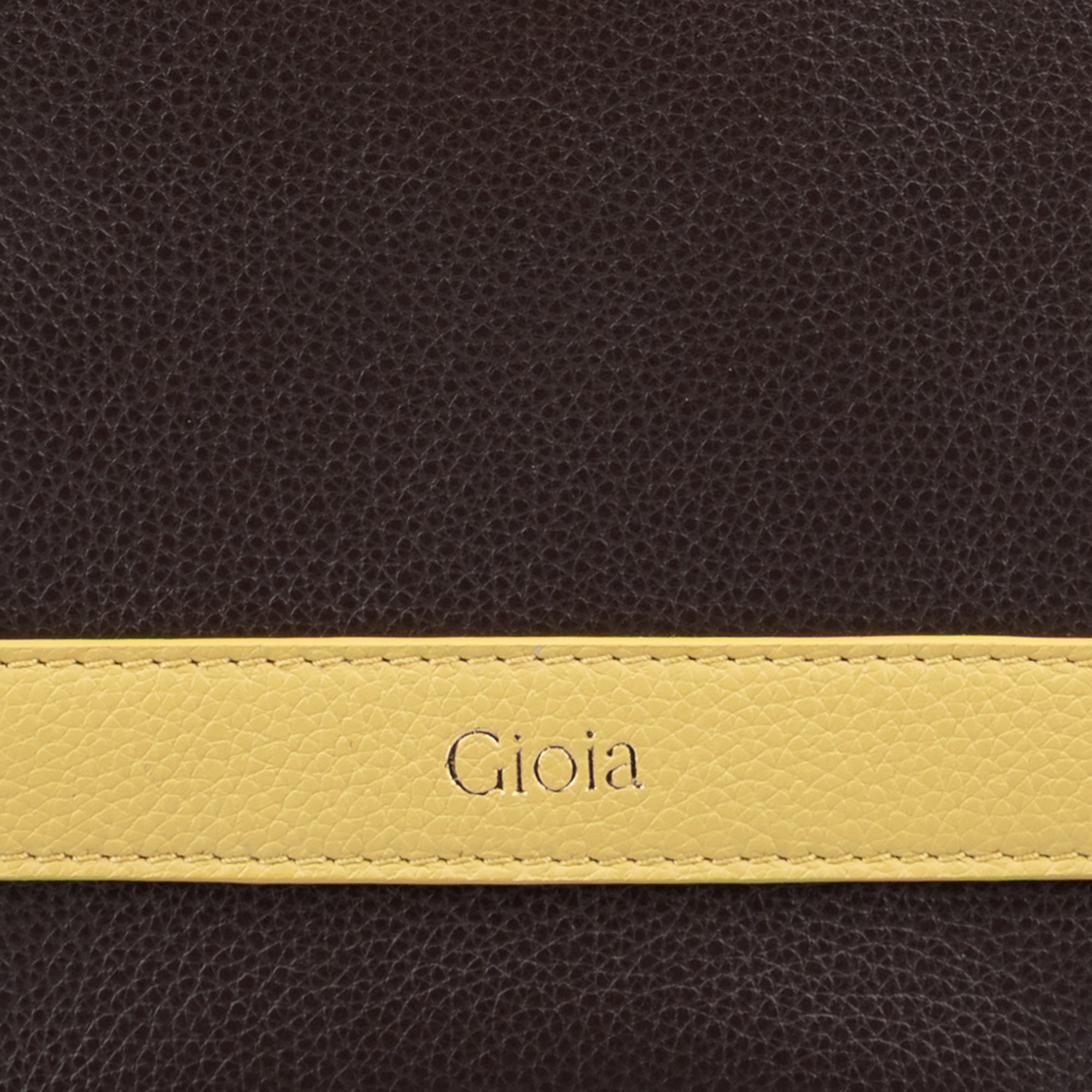 Luca Leather Wine Gift Bag#Color_Brown-Yellow