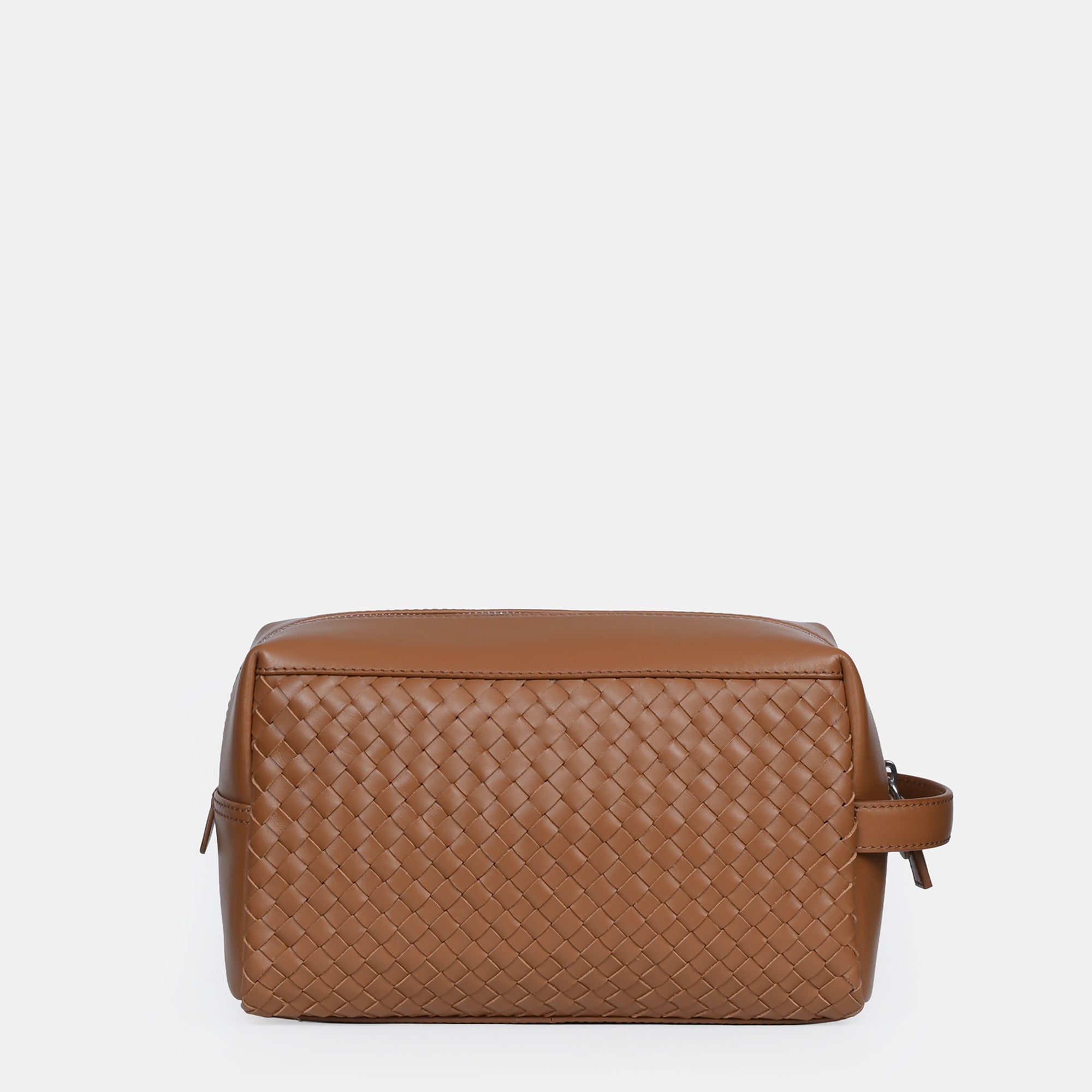 Enzo Woven Wash Bag#Color_Tan
