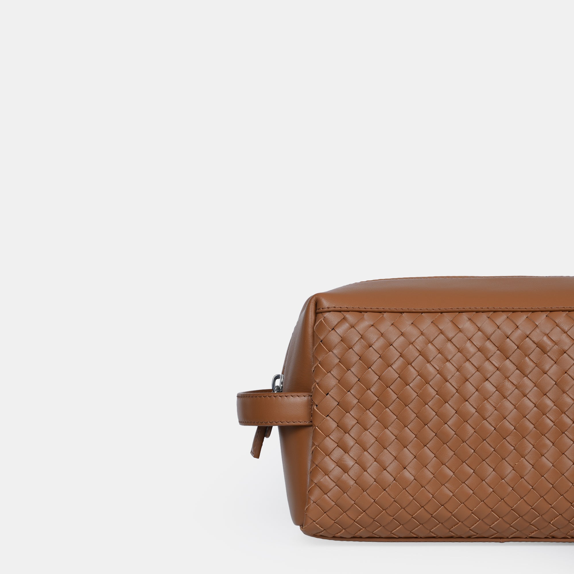 Enzo Woven Wash Bag#Color_Tan