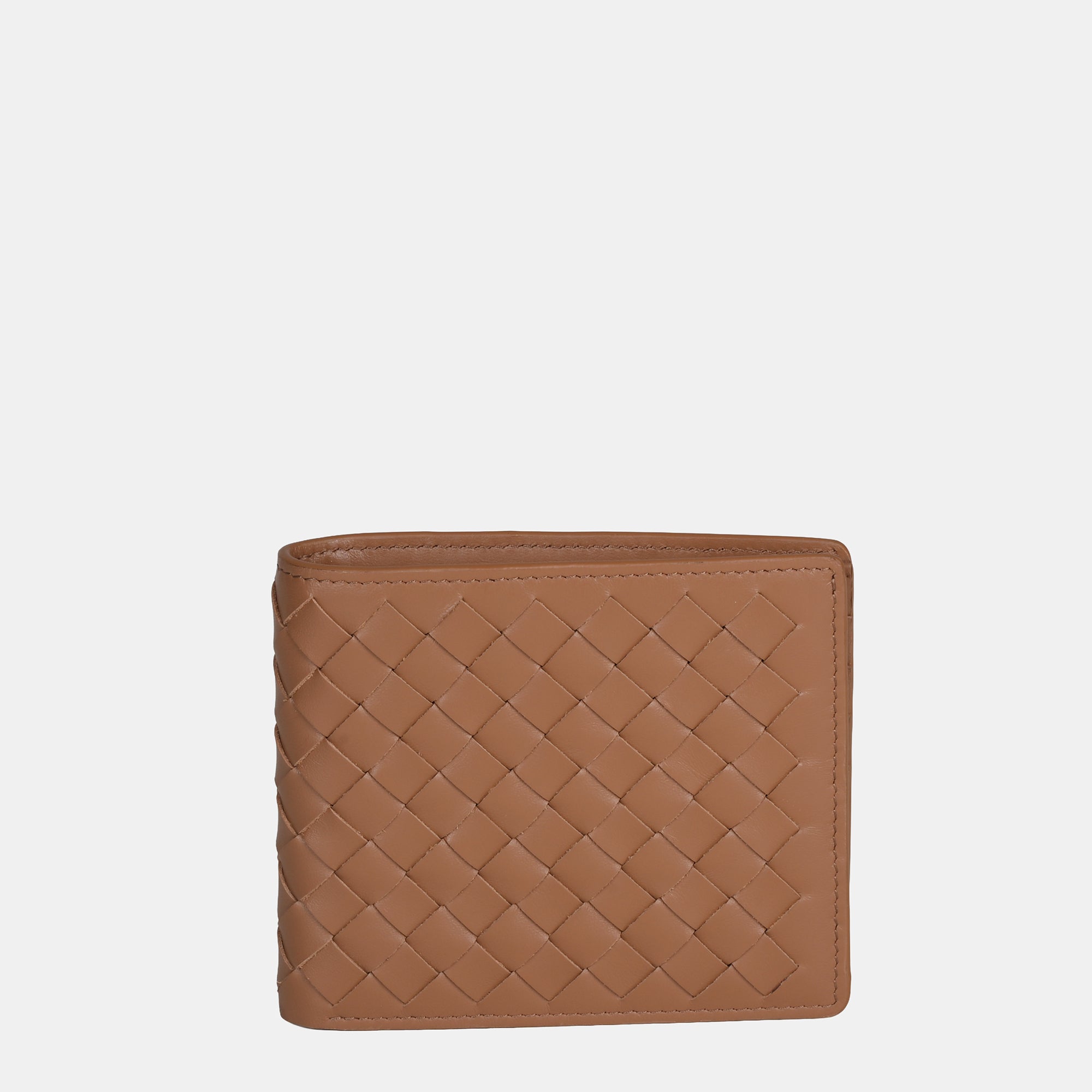 Enzo Woven Bifold Wallet 8cc#Color_Tan