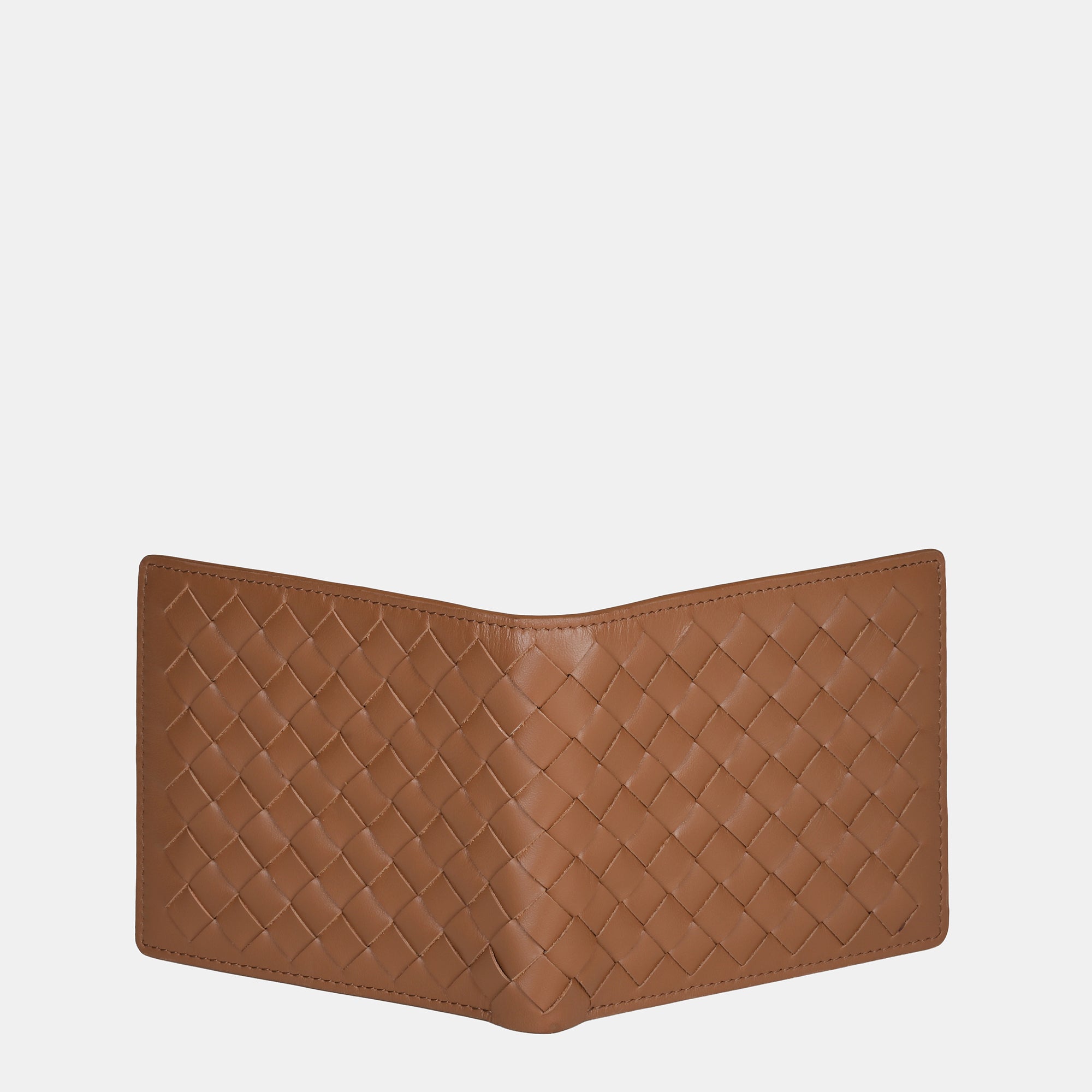 Enzo Woven Bifold Wallet 8cc#Color_Tan