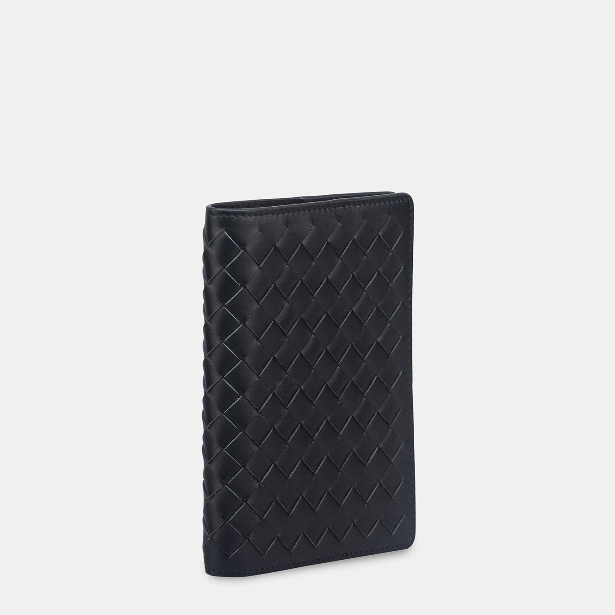 Enzo Woven Passport Holder#Color_Black 