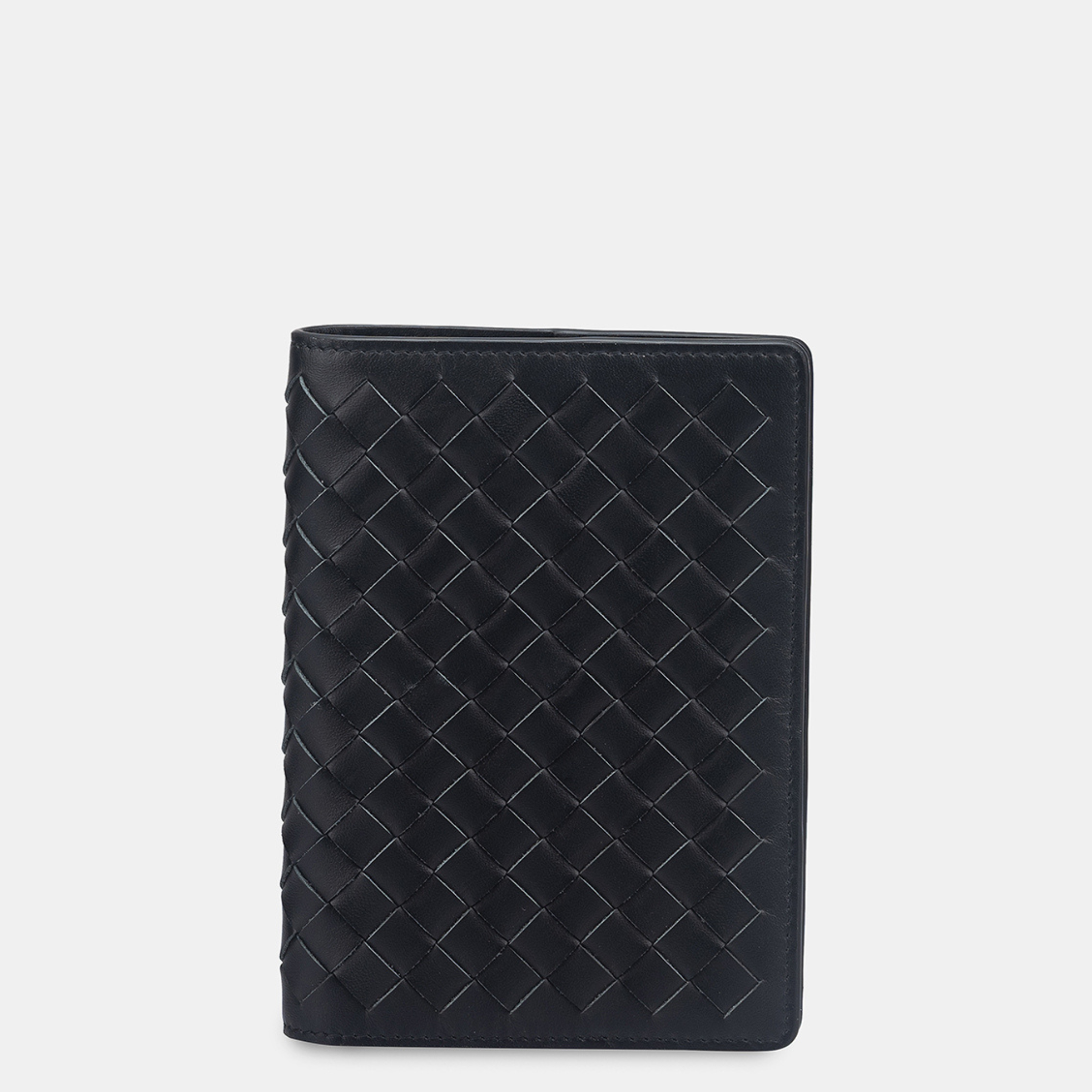 Enzo Woven Passport Holder#Color_Black 