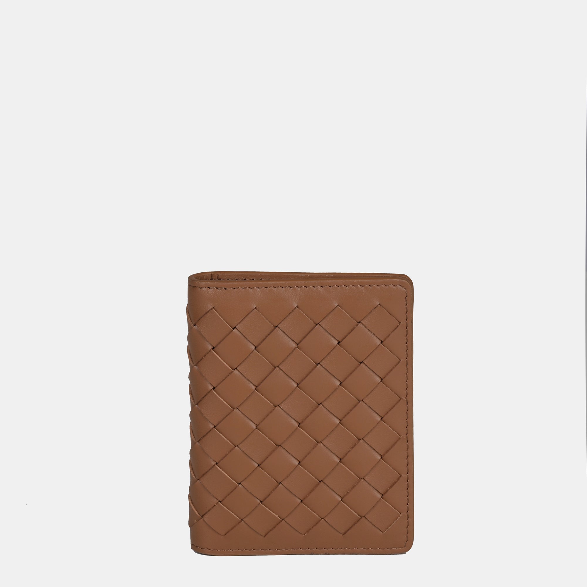Enzo Woven Cardholder 3cc with ID Slot#Color_Tan
