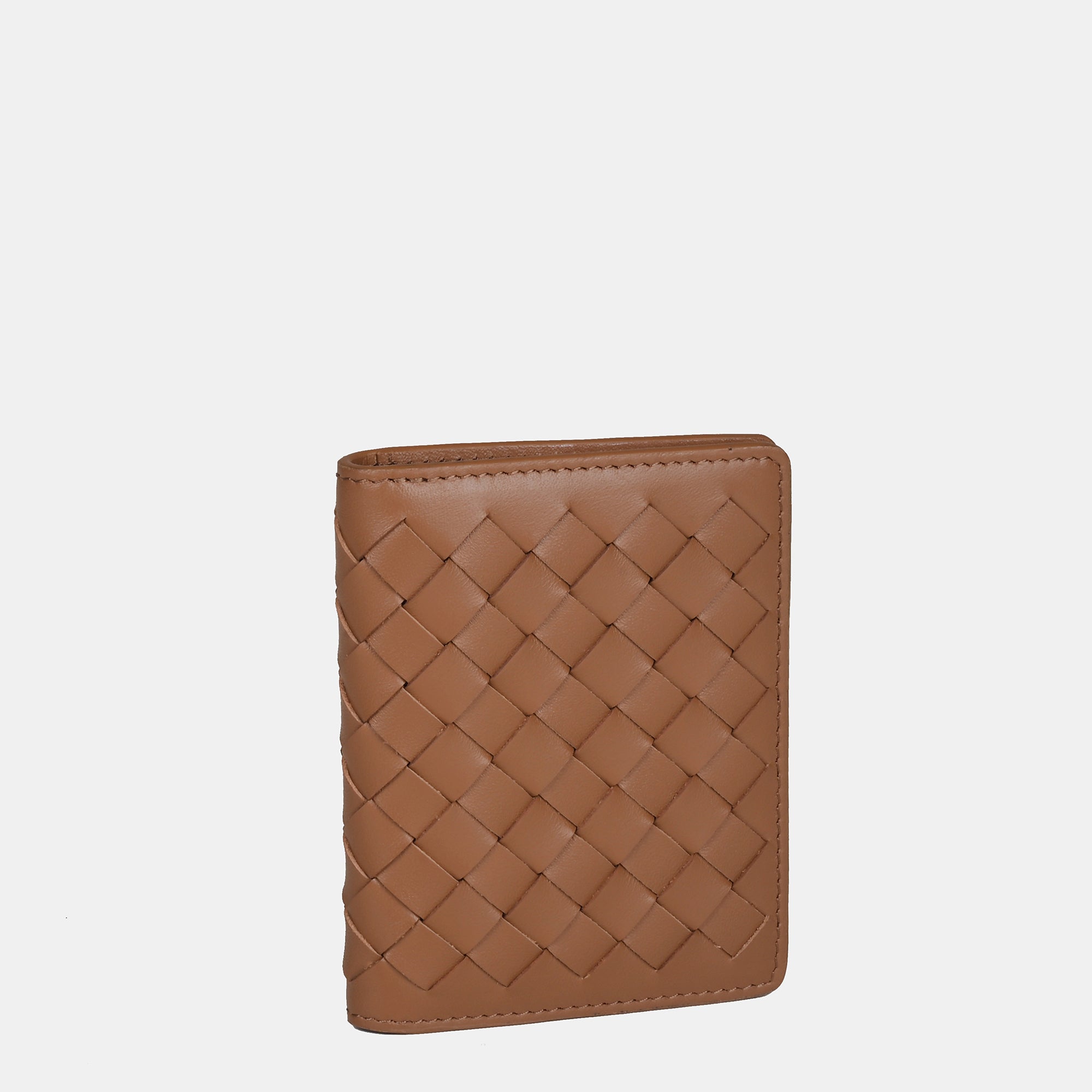 Enzo Woven Cardholder 3cc with ID Slot#Color_Tan