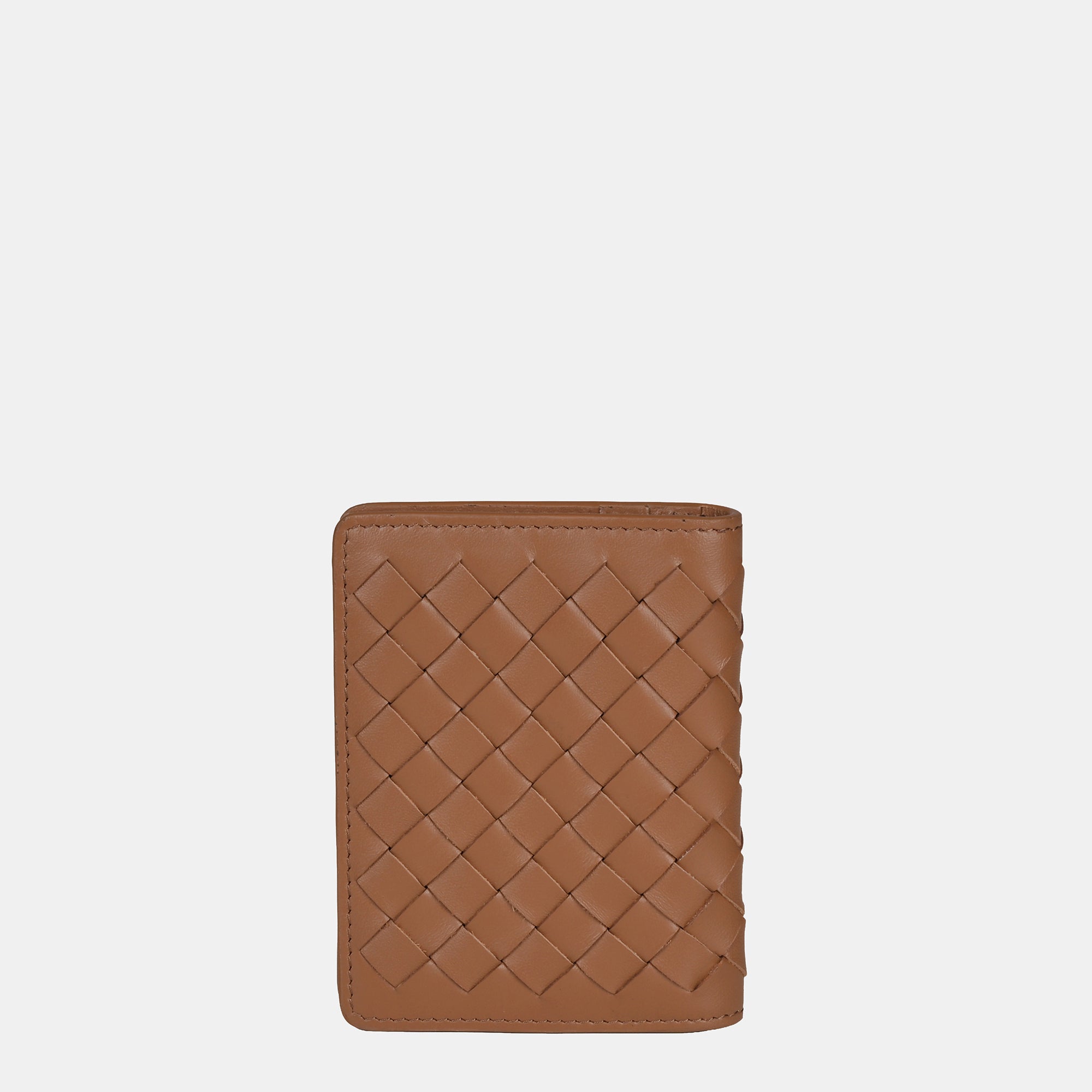 Enzo Woven Cardholder 3cc with ID Slot#Color_Tan