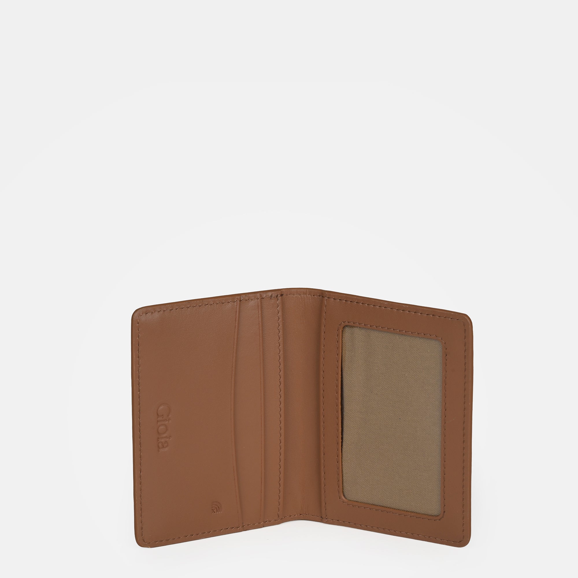 Enzo Woven Cardholder 3cc with ID Slot#Color_Tan