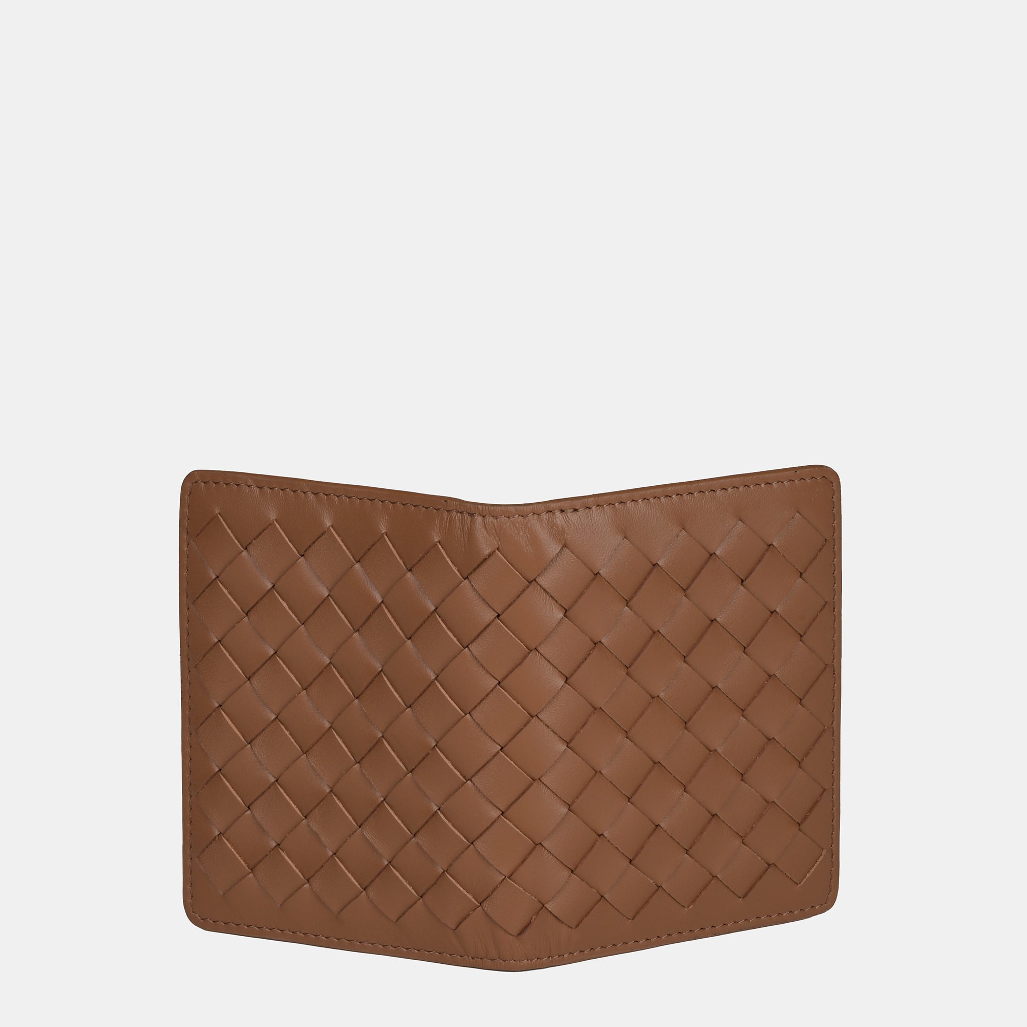 Enzo Woven Cardholder 3cc with ID Slot#Color_Tan