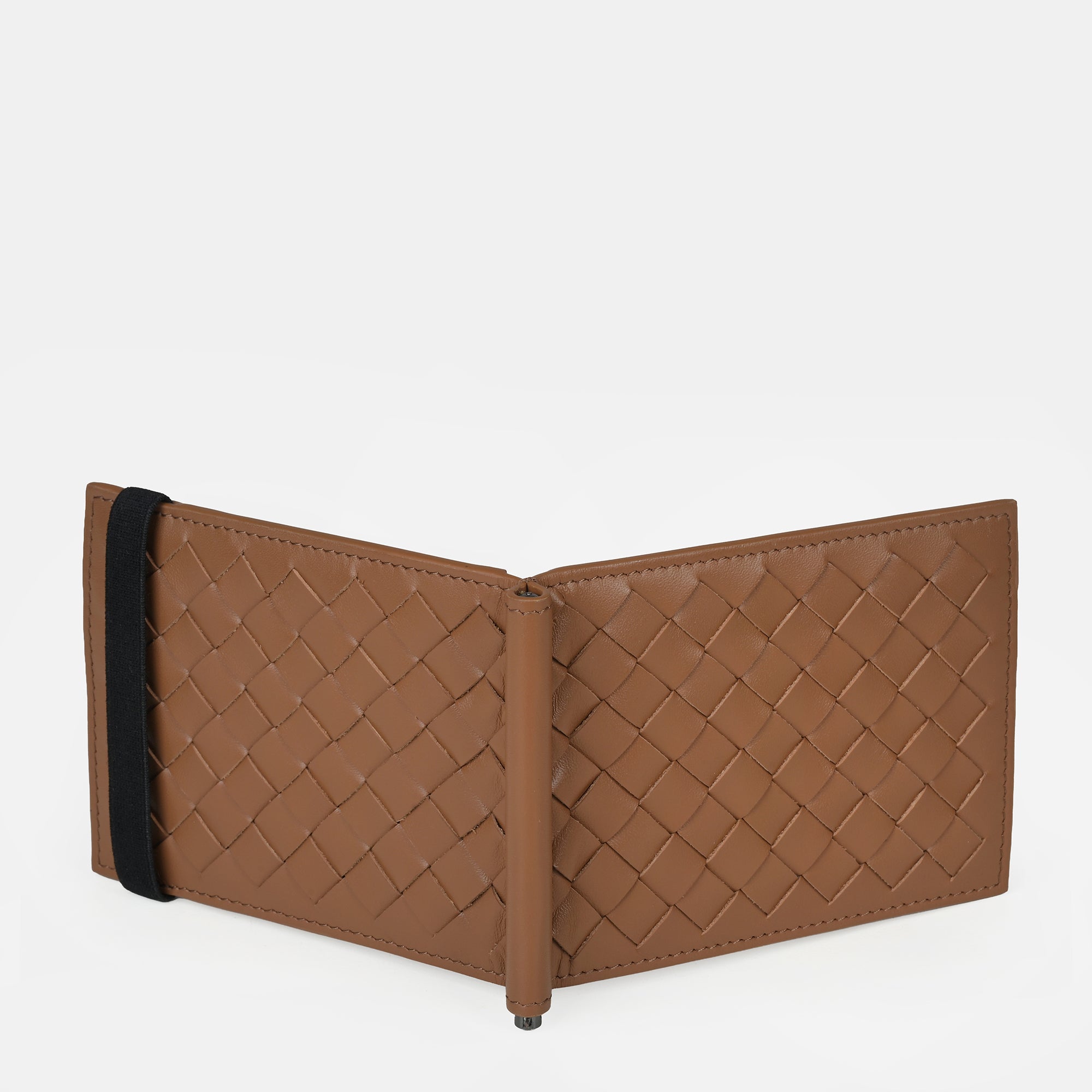 Enzo Woven Money Clip Wallet 6cc#Color_Tan