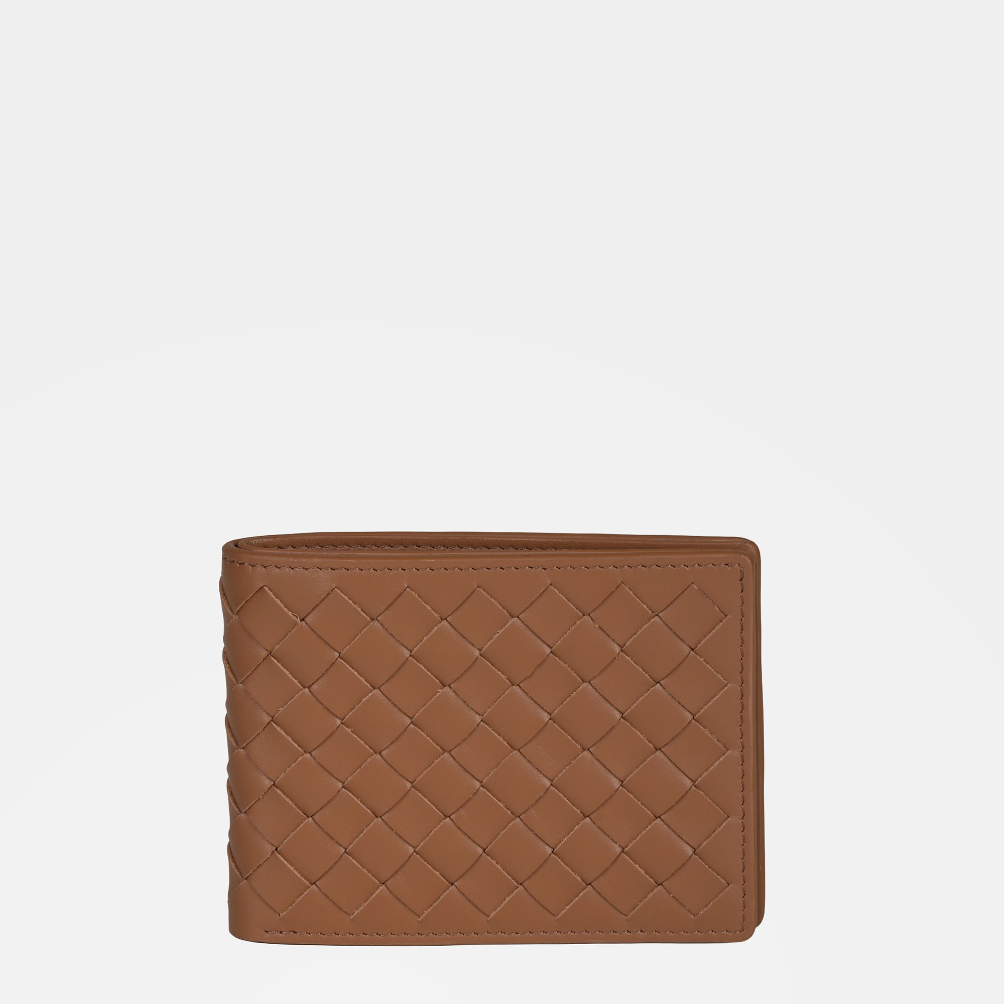 Enzo Woven Mini Bifold Wallet 6cc#Color_Tan