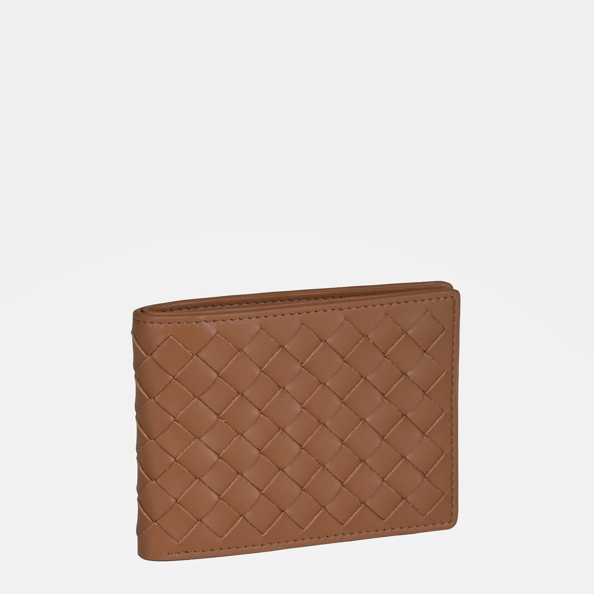 Enzo Woven Mini Bifold Wallet 6cc#Color_Tan