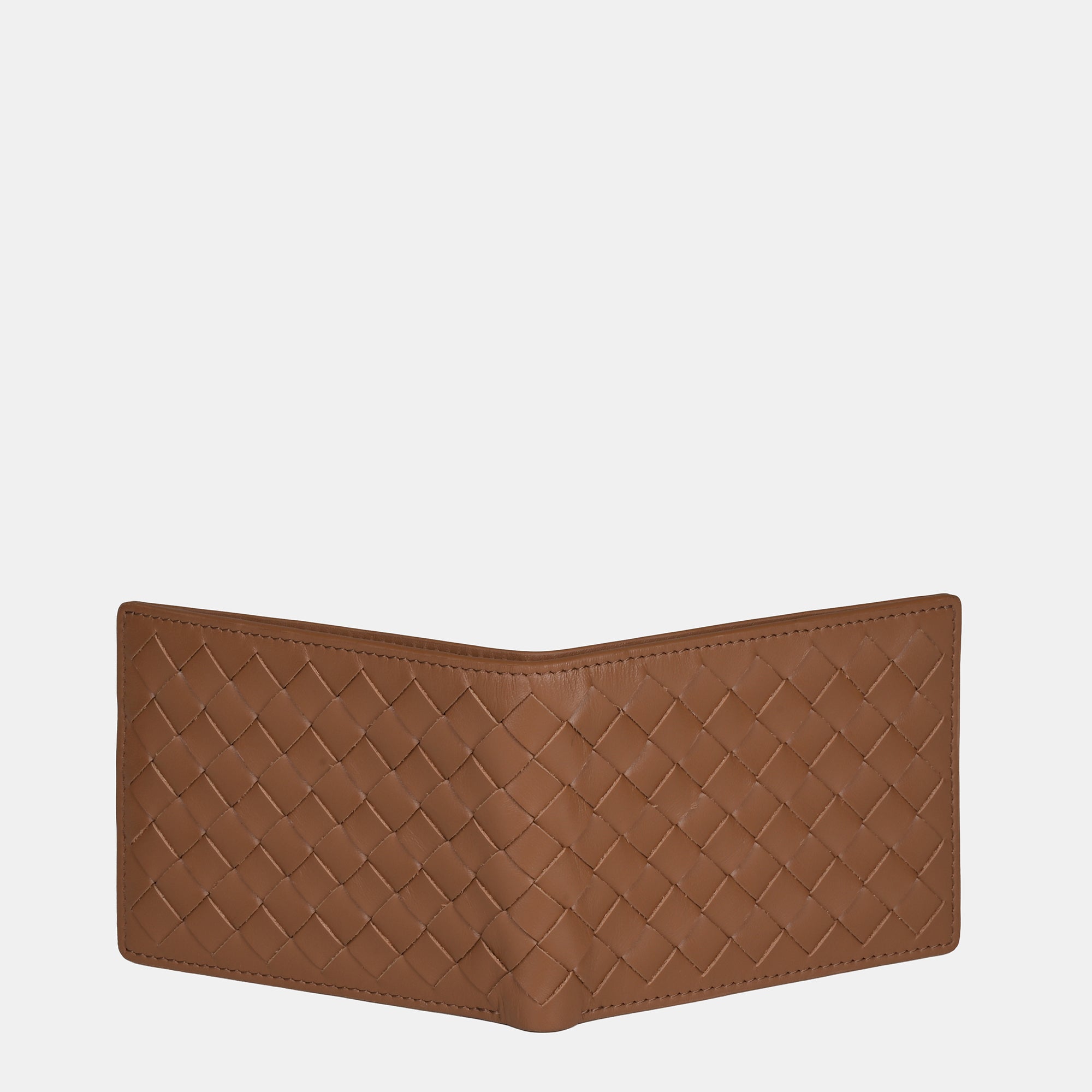 Enzo Woven Mini Bifold Wallet 6cc#Color_Tan