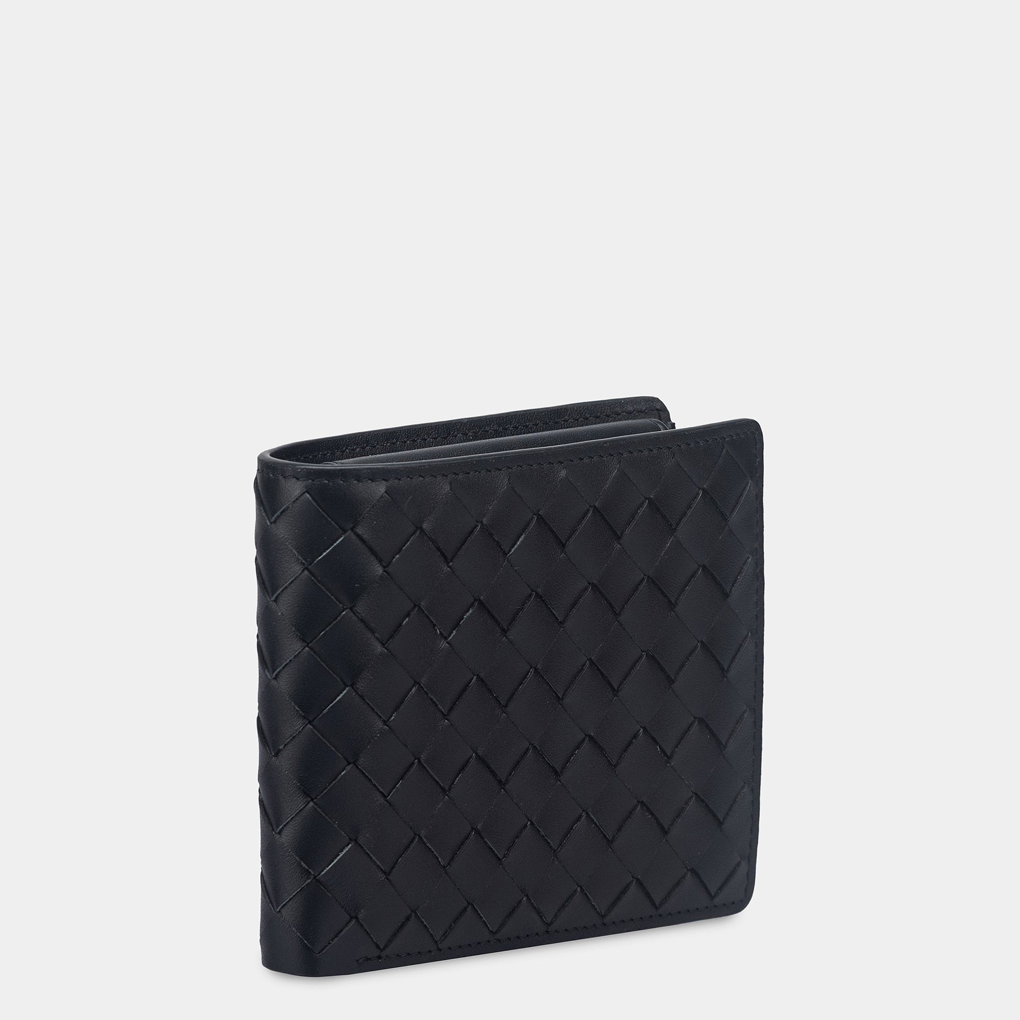 Enzo Woven Bifold Wallet with Coin Case 3cc#Color_Black