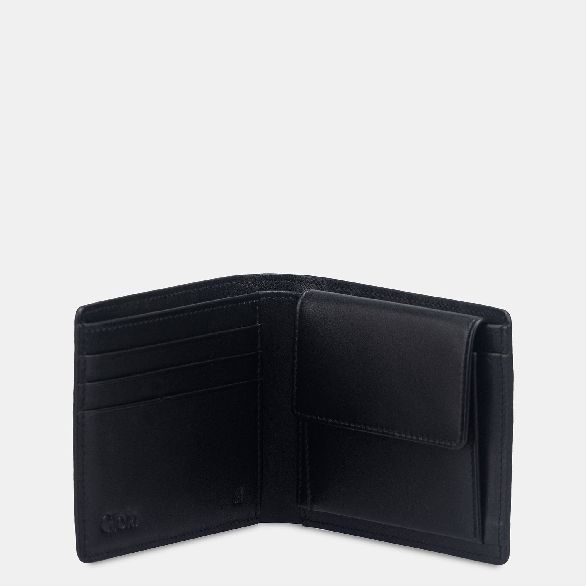 Enzo Woven Bifold Wallet with Coin Case 3cc#Color_Black