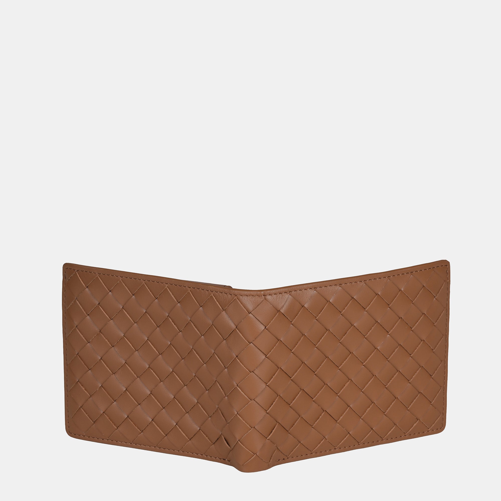 Enzo Woven Bifold Wallet with Coin Case 3cc#Color_Tan