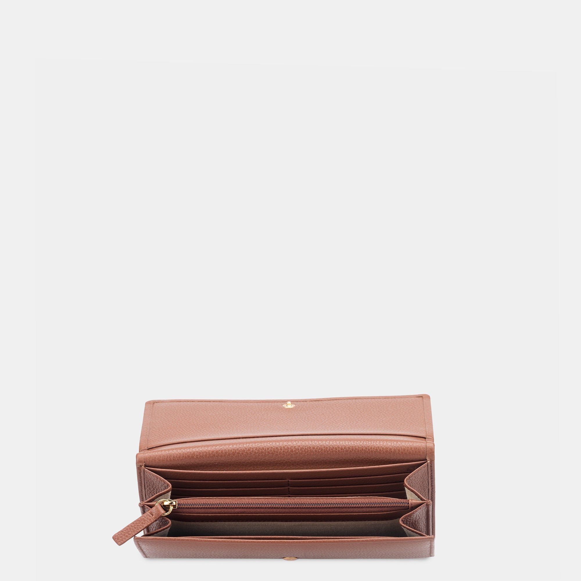 Eva Flapover Clutch#Color_Tan