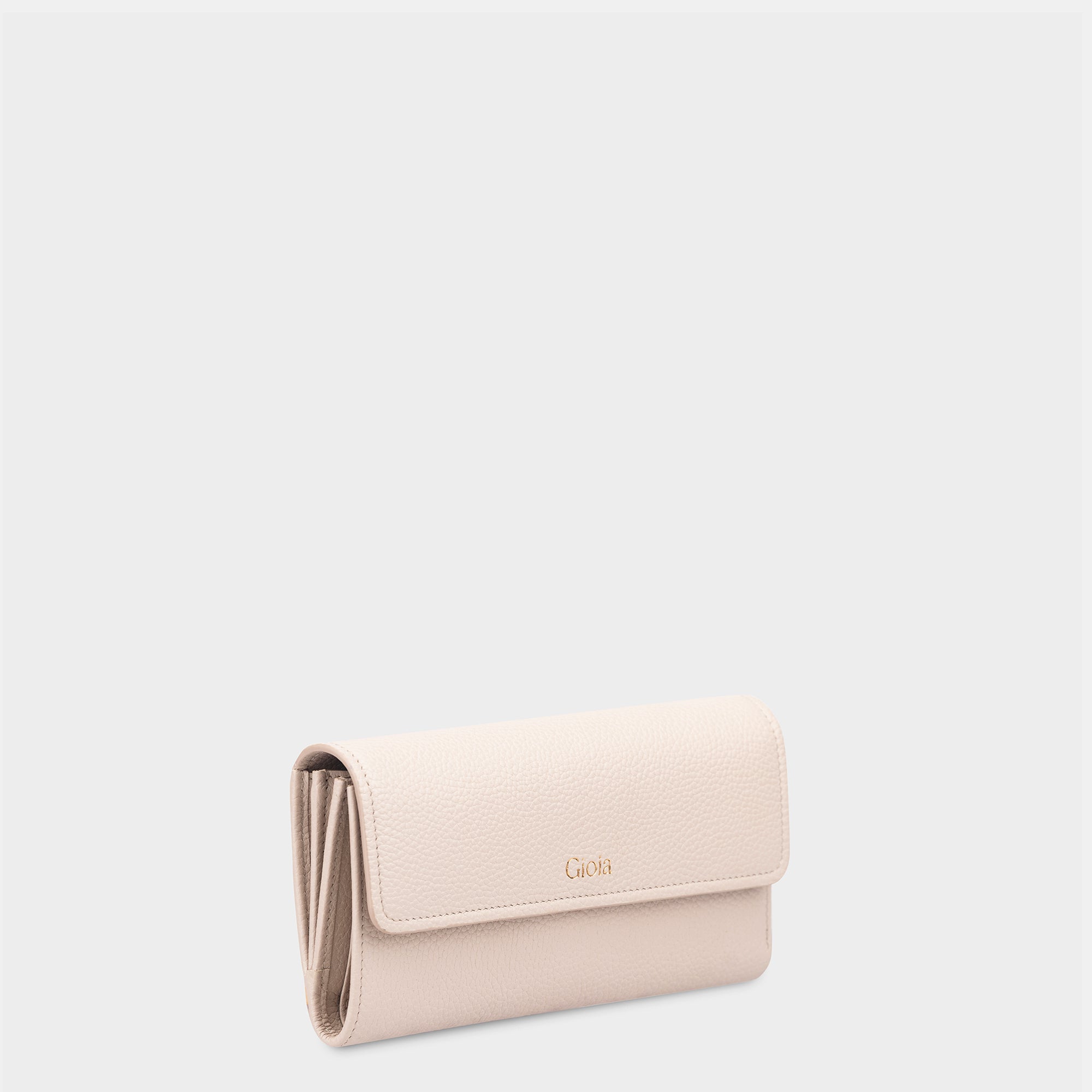 Eva Multiple Compartment Flapover Clutch#Color_Cream