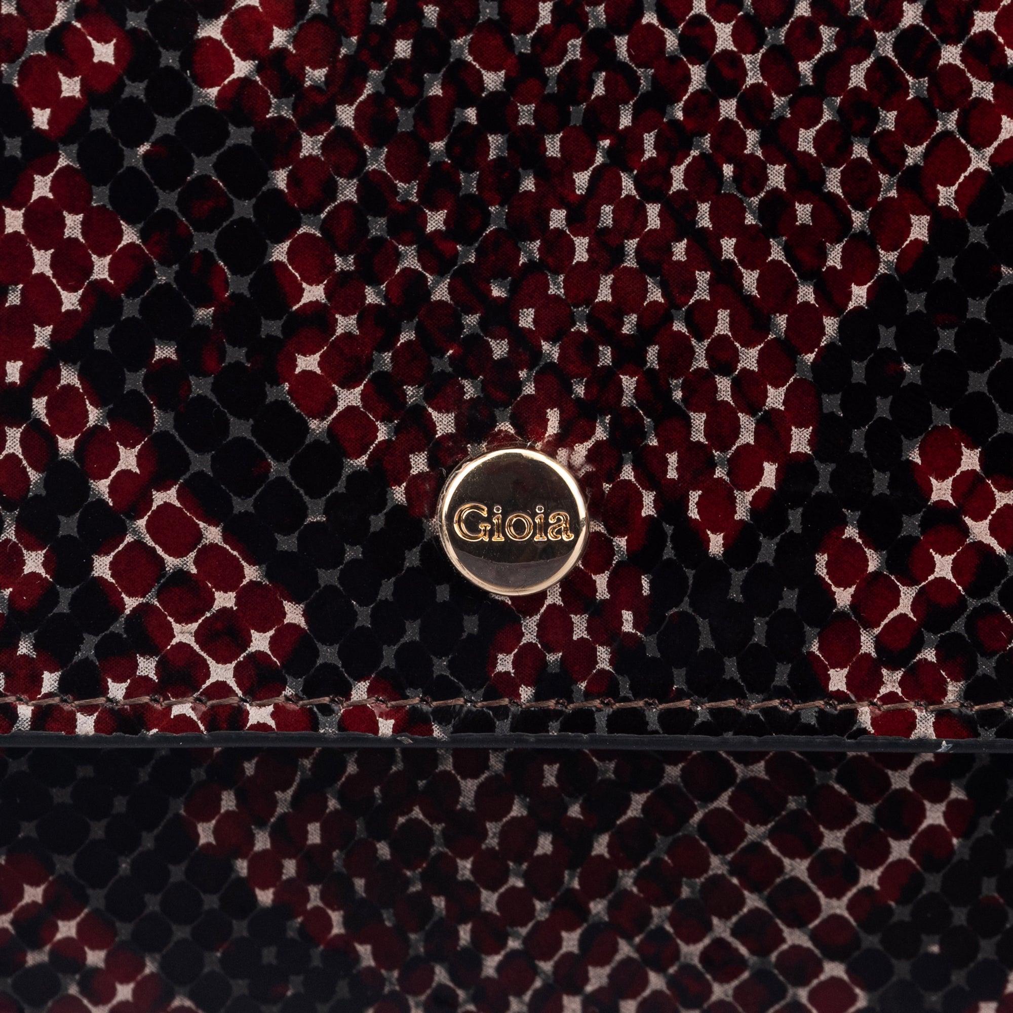 Faux Python Flapover Clutch#Color_Mahogany