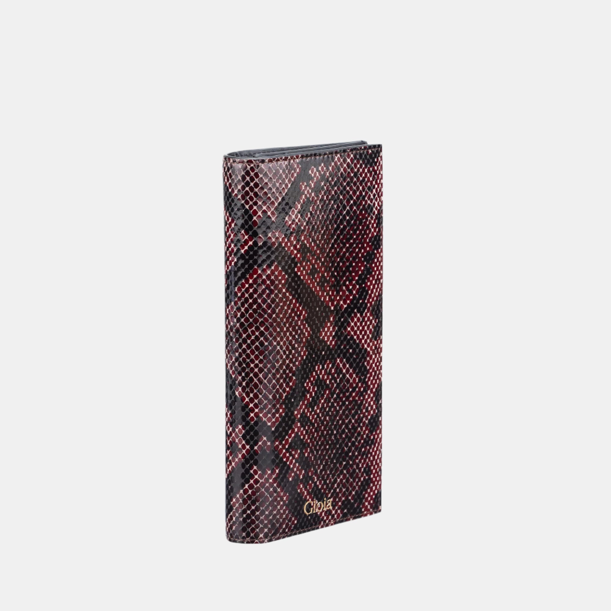Faux Python Slim Wallet#Color_Brown