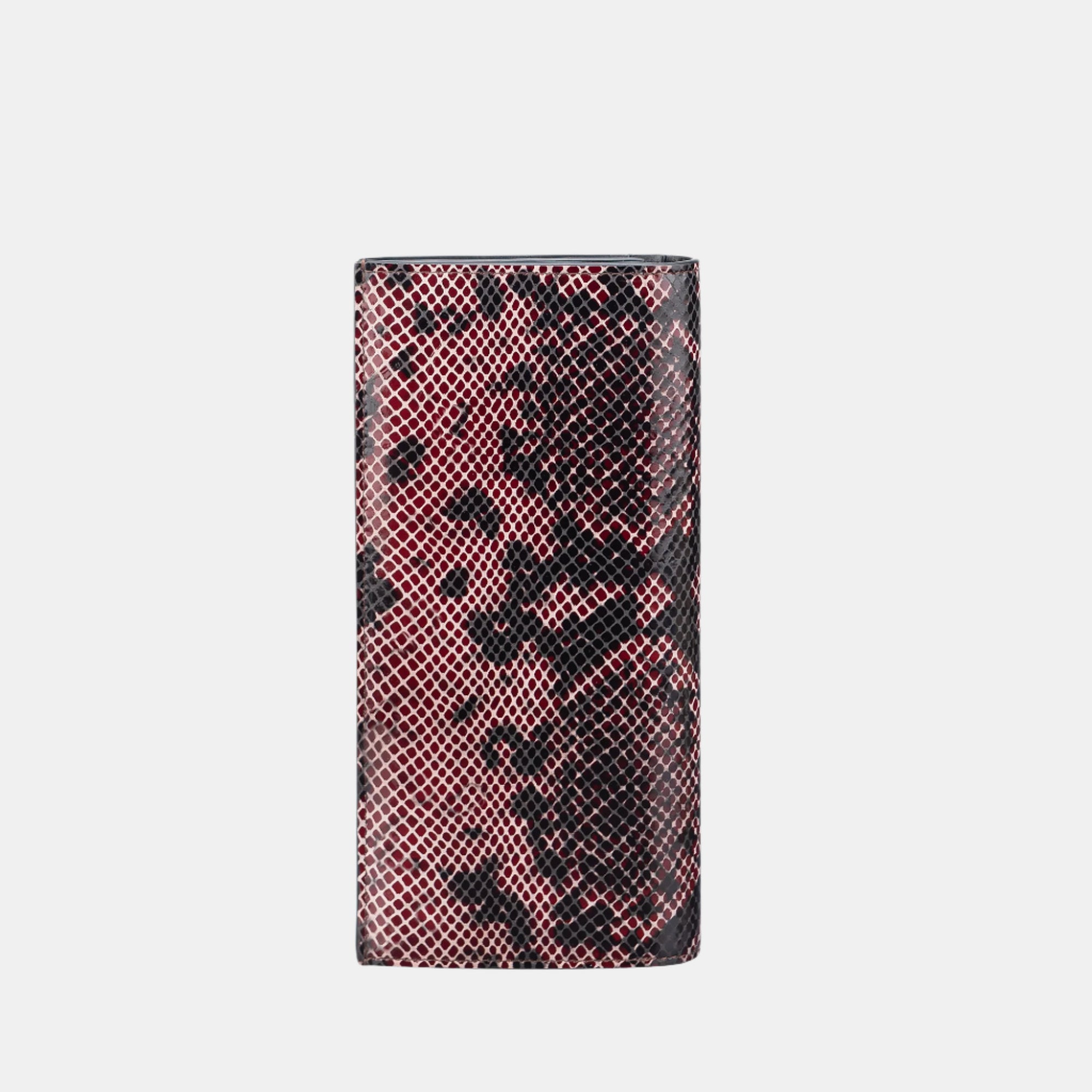 Faux Python Slim Wallet#Color_Brown