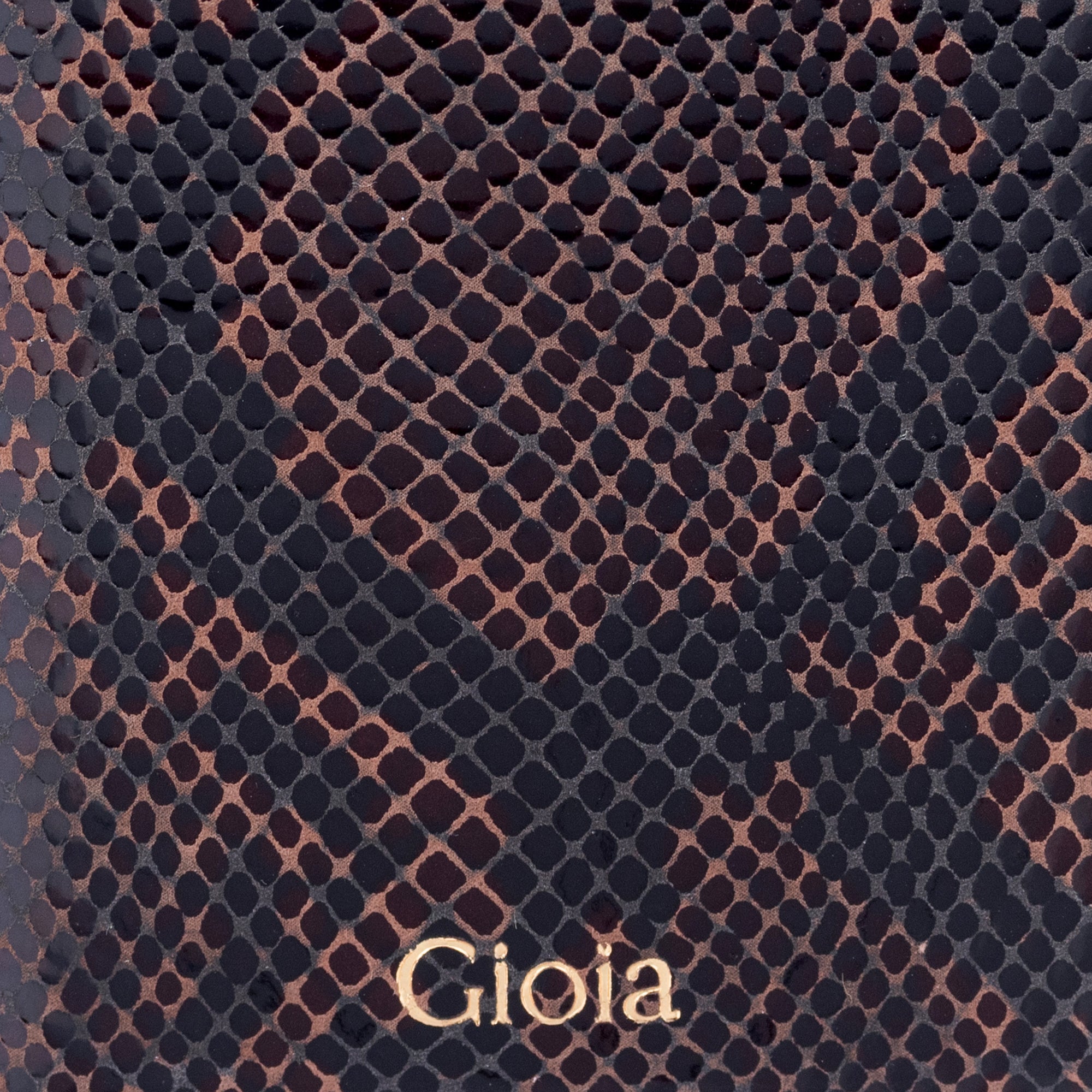 Faux Python Slim Wallet#Color_Brown