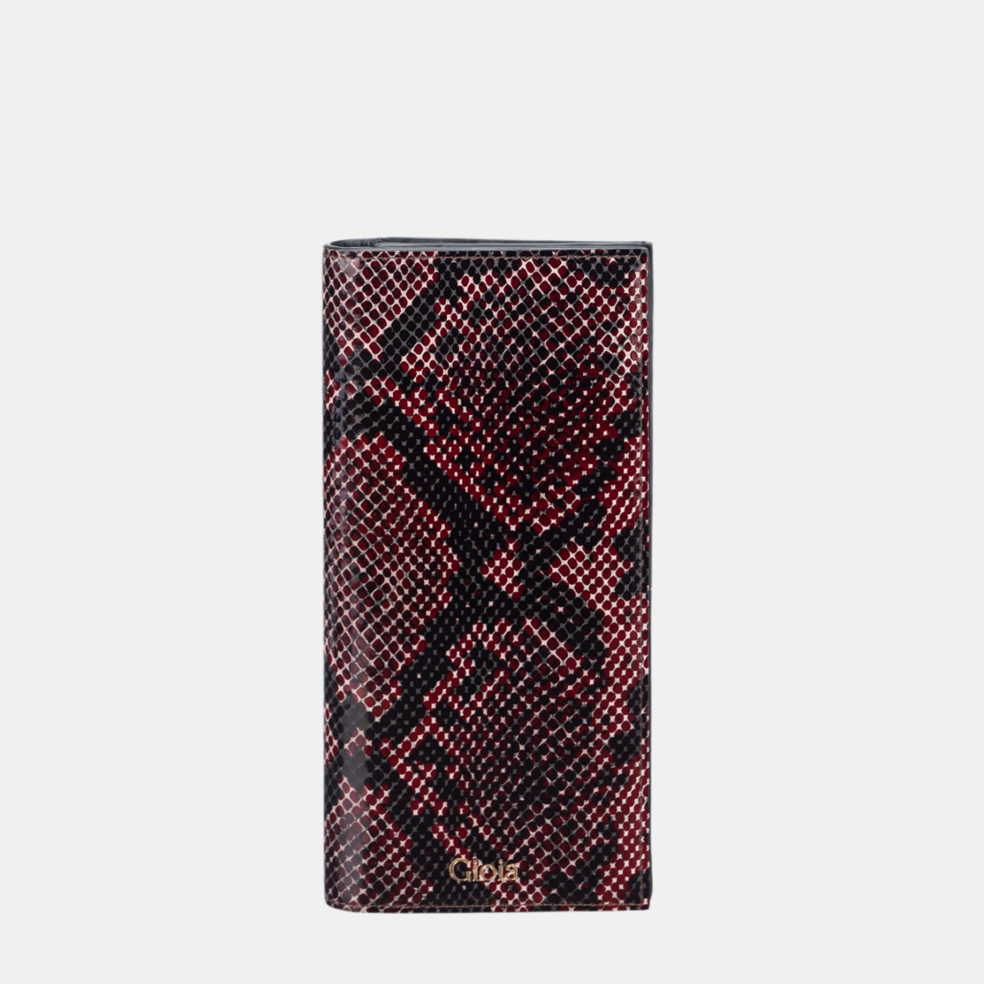 Faux Python Slim Wallet#Color_Brown